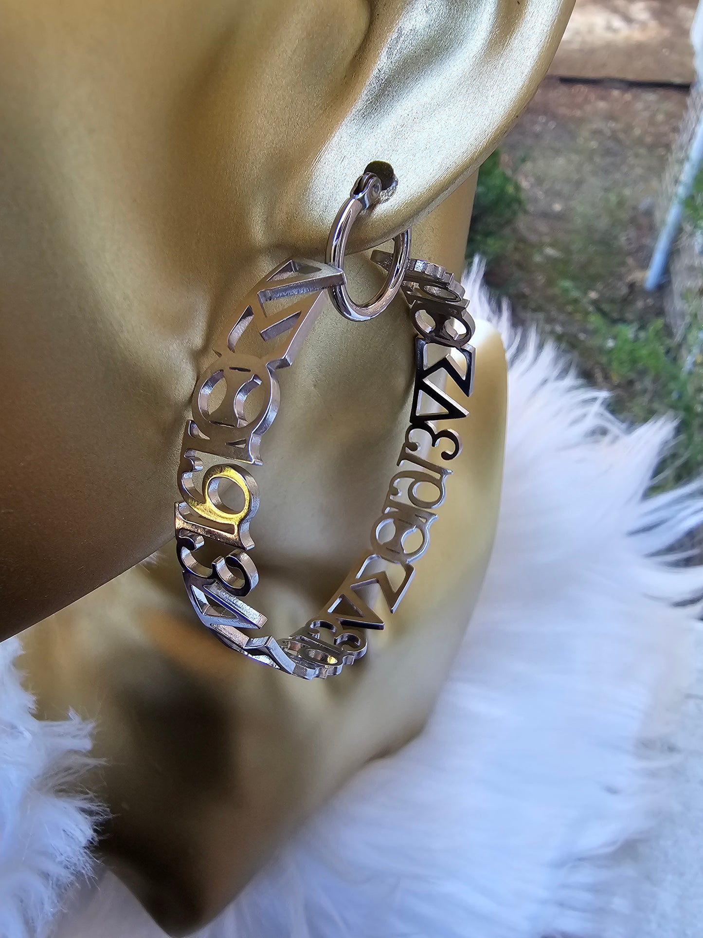 Delta Sigma Theta Greek Letter 1913 Sorority Earrings