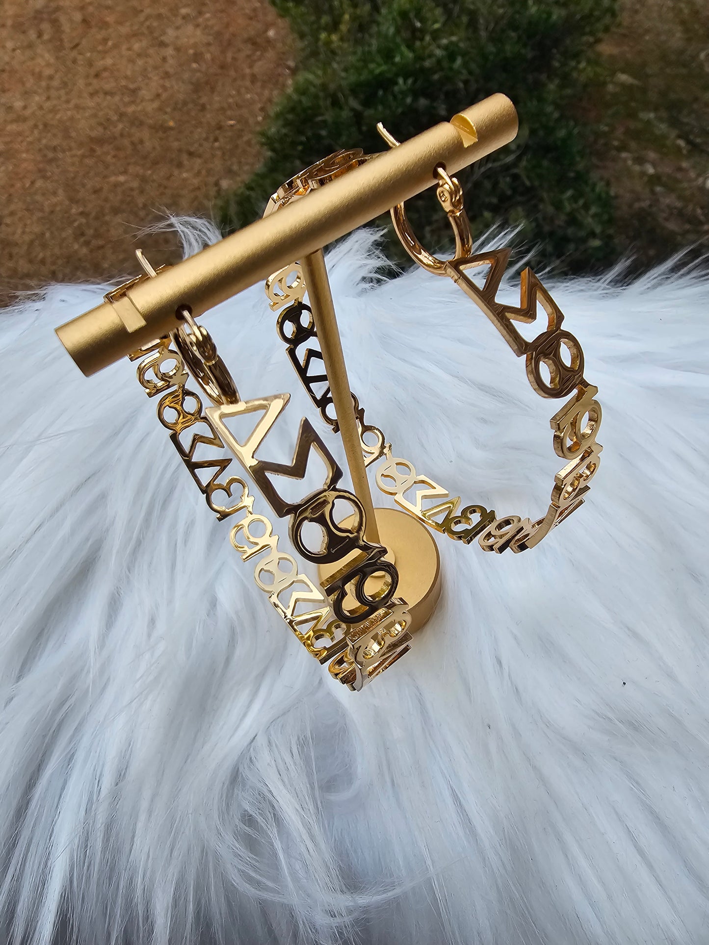 Delta Sigma Theta Greek Letter 1913 Sorority Earrings