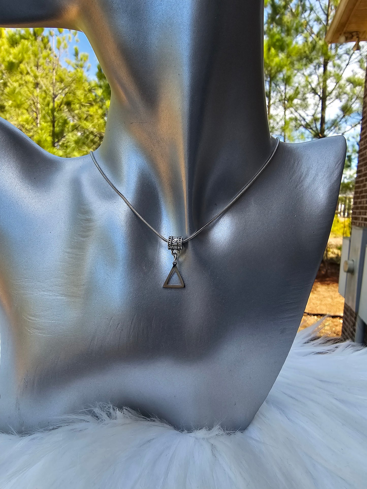 Delta Sigma Theta Sorority Necklace Available in Silver and Gold
