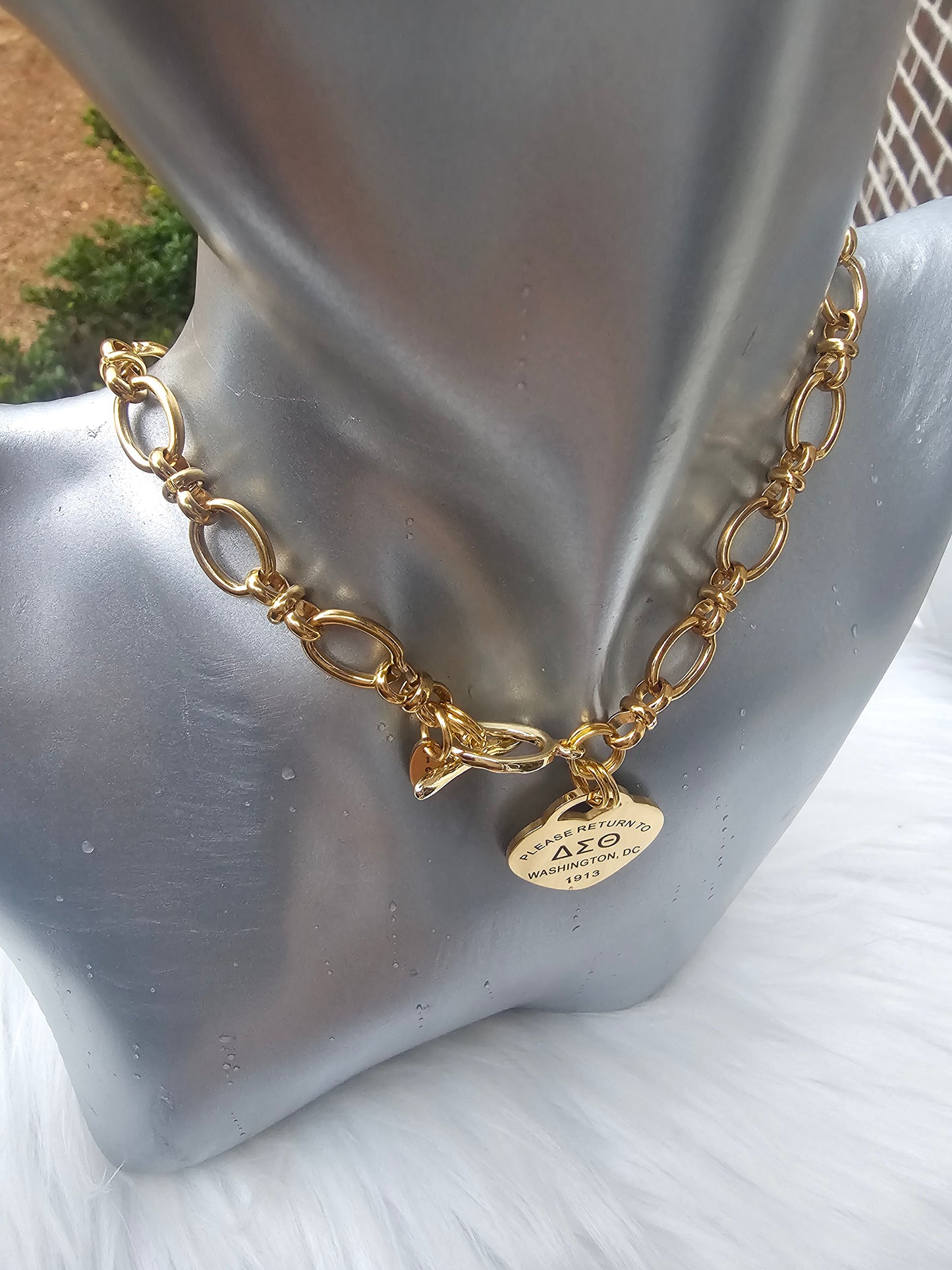 Tiffany Inspired Delta Sigma Theta Sorority Necklaces Available In Gold & Silver