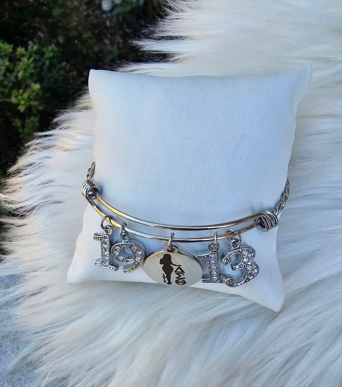 Delta Charm Bracelet Available in Rose Gold and Silver