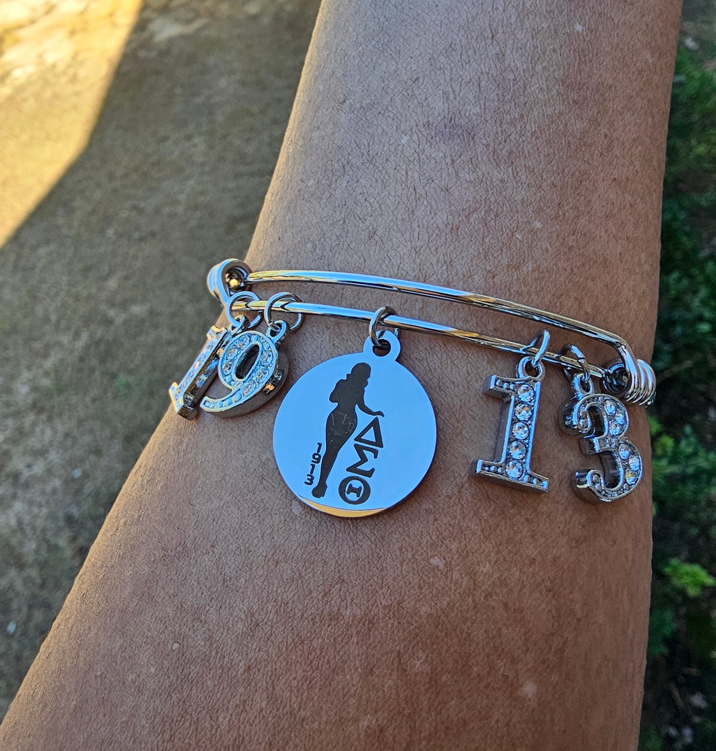 Delta Charm Bracelet Available in Rose Gold and Silver