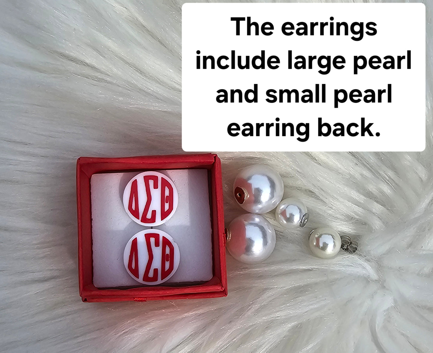 Delta Sigma Theta Sorority Monogram Style Earrings