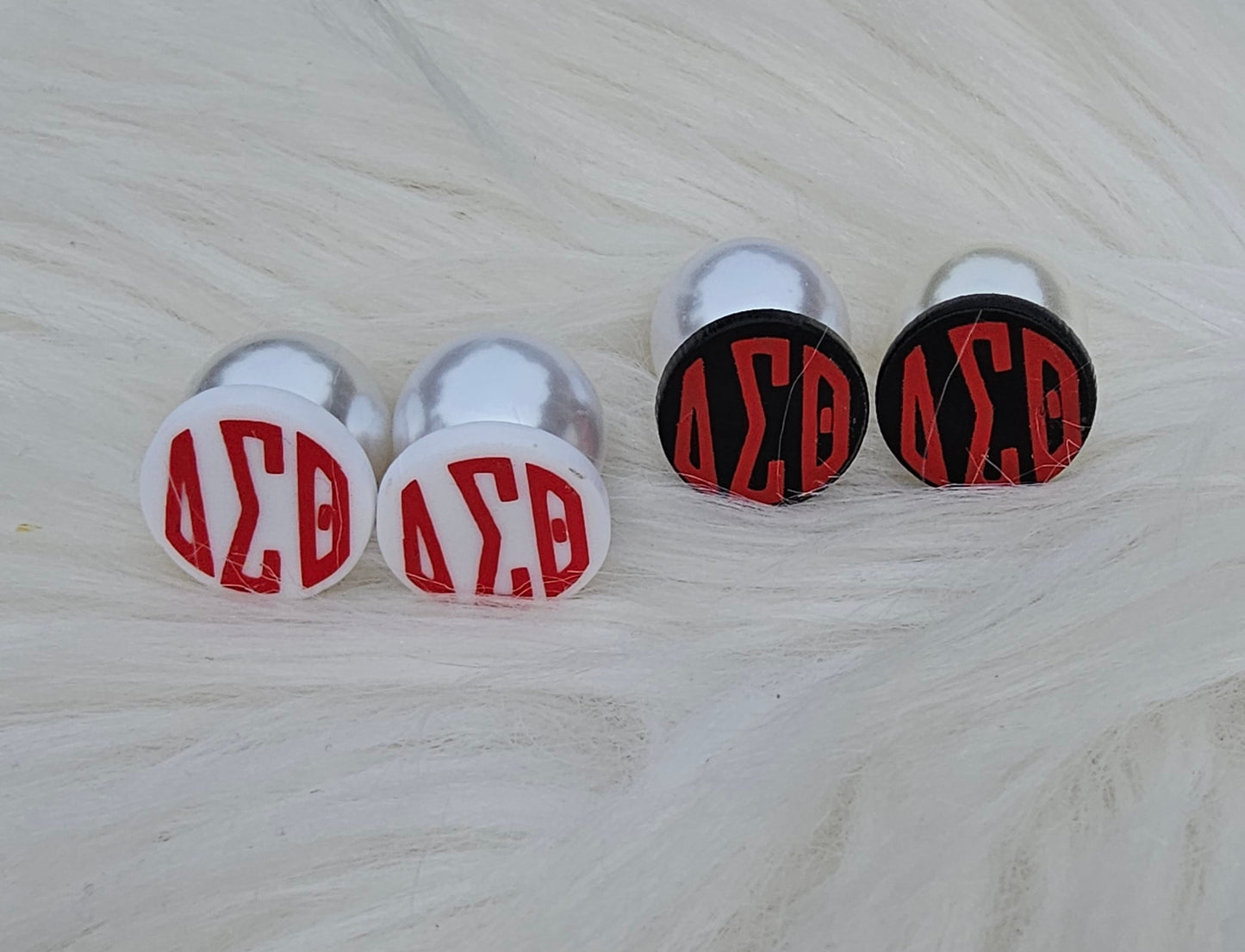 Delta Sigma Theta Sorority Monogram Style Earrings