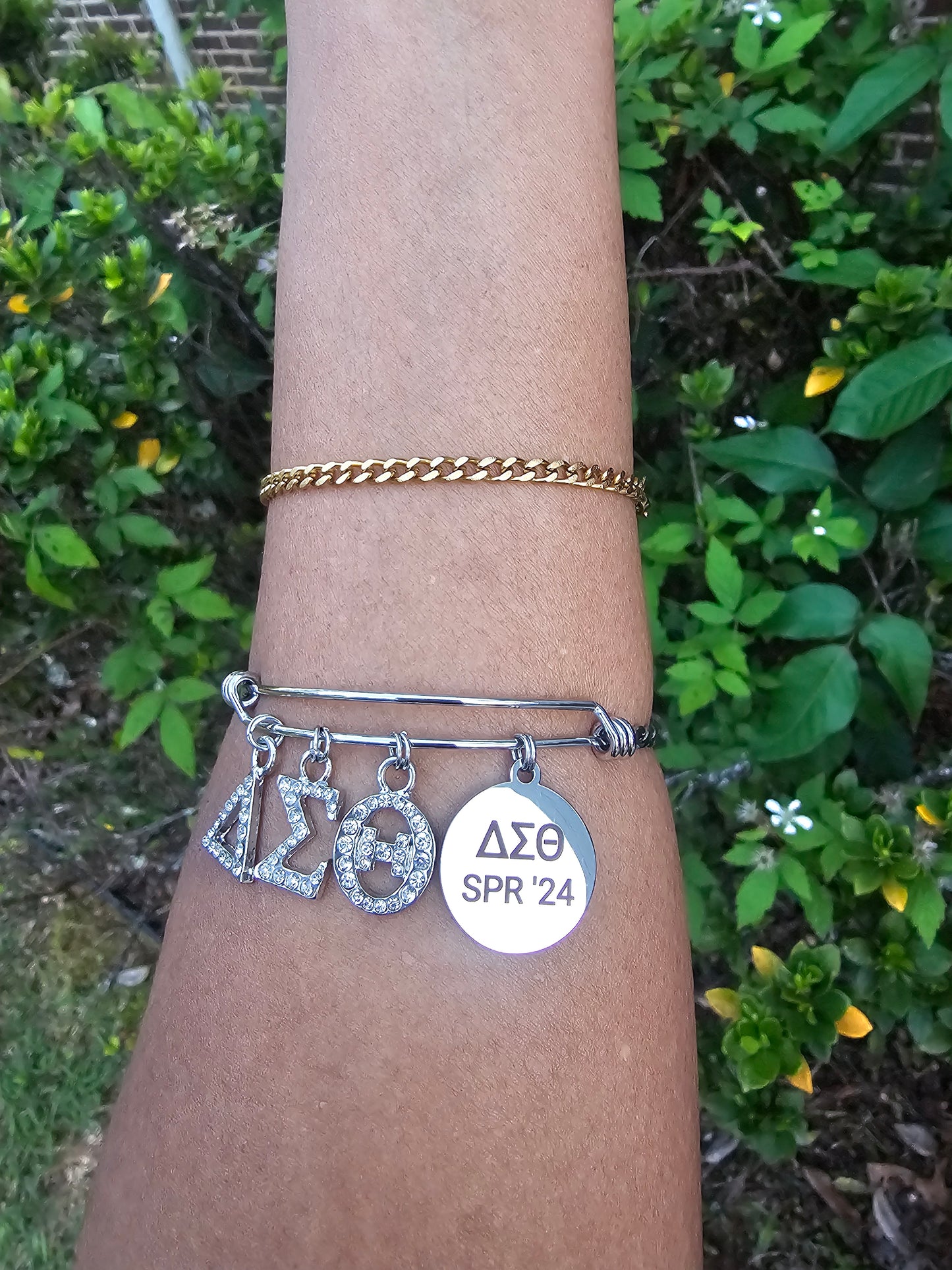 Delta Sigma Theta Spring 2024 Bling Charm Bracelet