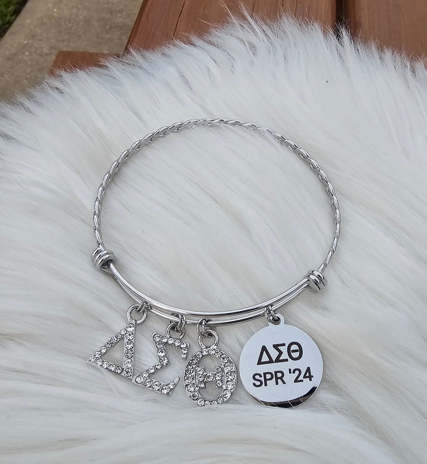 Delta Sigma Theta Spring 2024 Bling Charm Bracelet