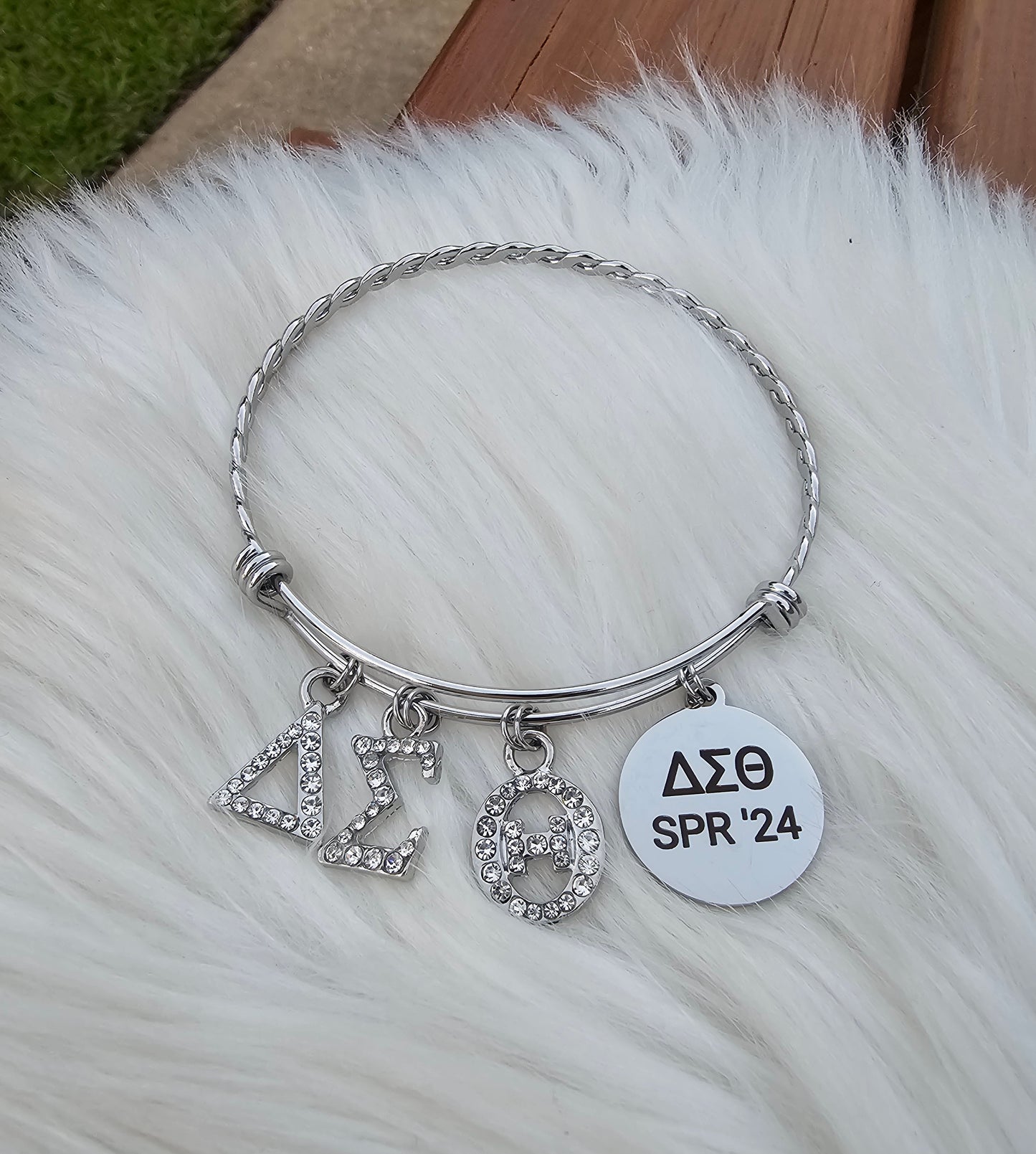 Delta Sigma Theta Spring 2024 Bling Charm Bracelet