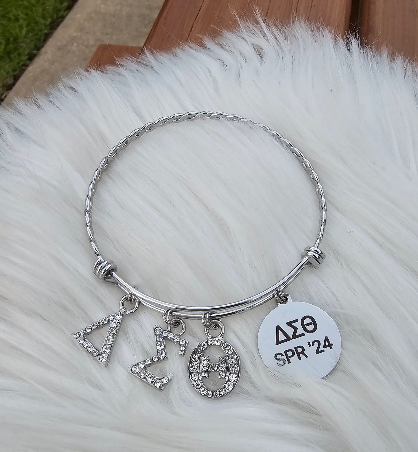Delta Sigma Theta Spring 2024 Bling Charm Bracelet