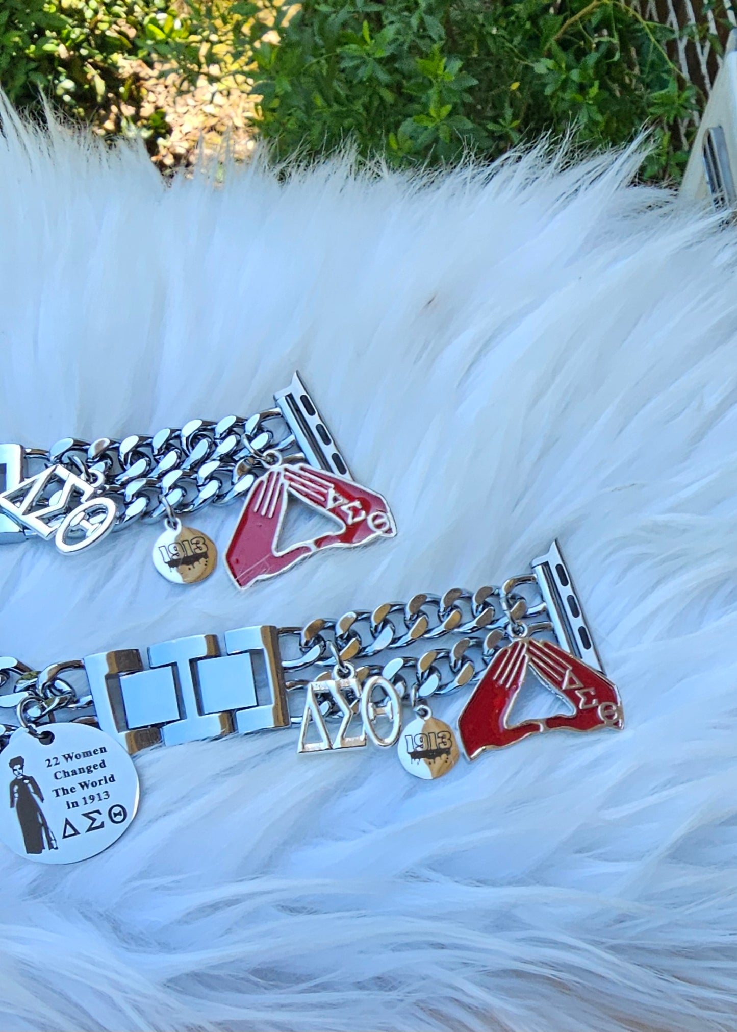 Delta Apple Link Custom Fit Watch Band (Please message shop with line number if you would like added to design)