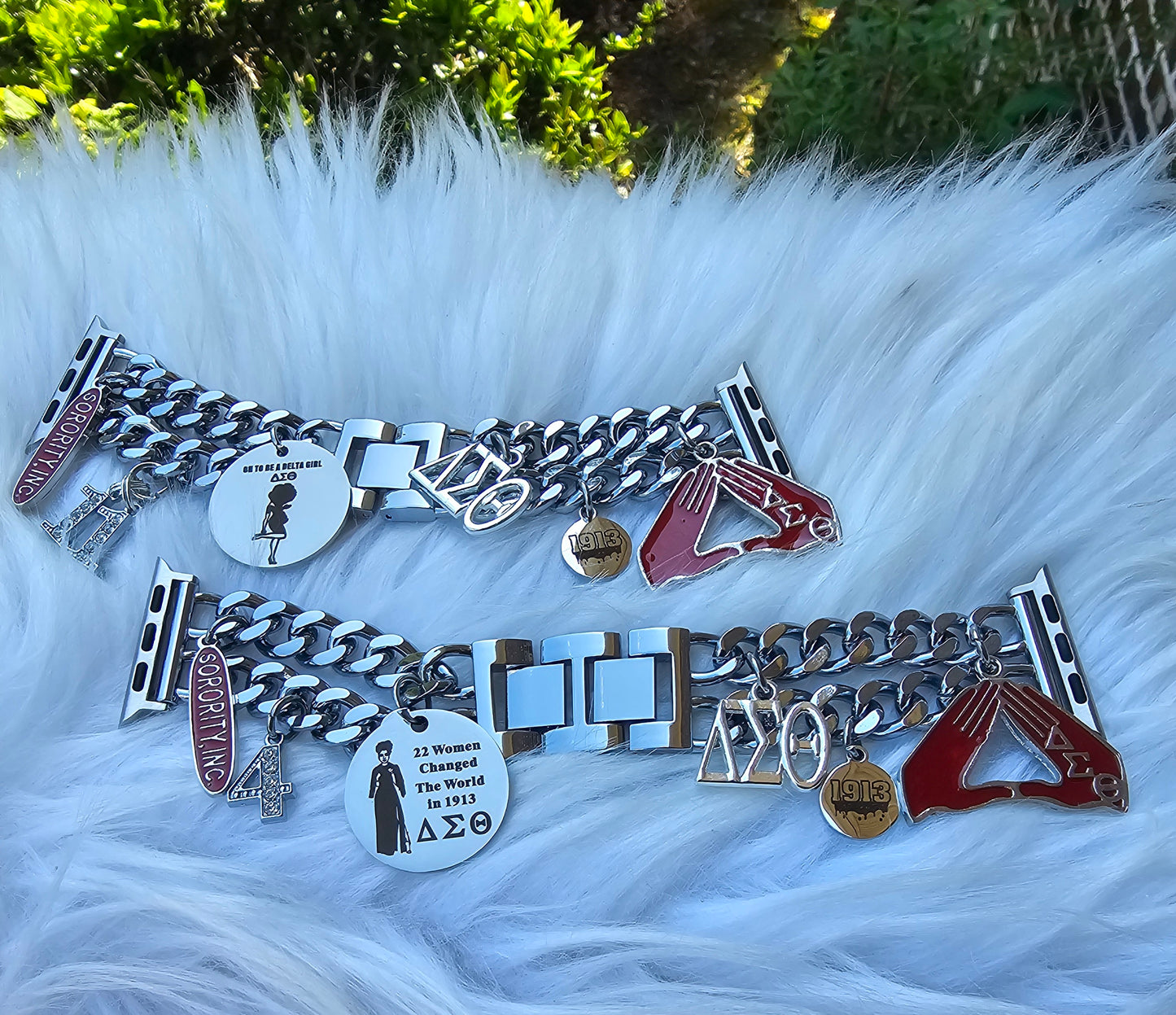 Delta Apple Link Custom Fit Watch Band (Please message shop with line number if you would like added to design)