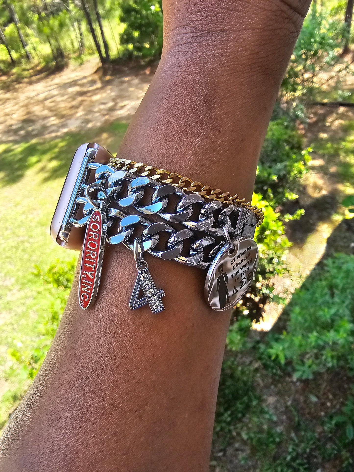 Delta Apple Link Custom Fit Watch Band (Please message shop with line number if you would like added to design)