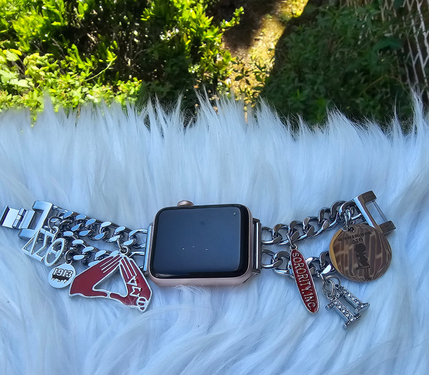 Delta Apple Link Custom Fit Watch Band (Please message shop with line number if you would like added to design)