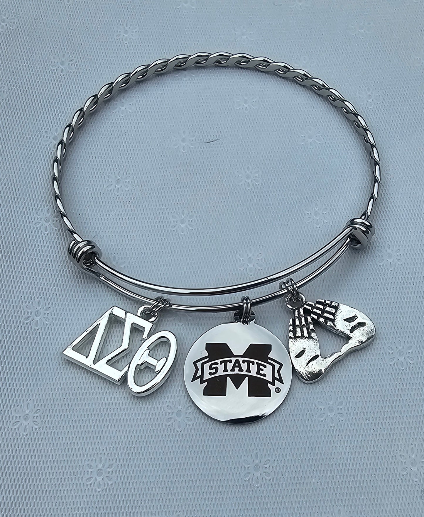 Mississippi State University Delta Sigma Theta Charm Bracelet