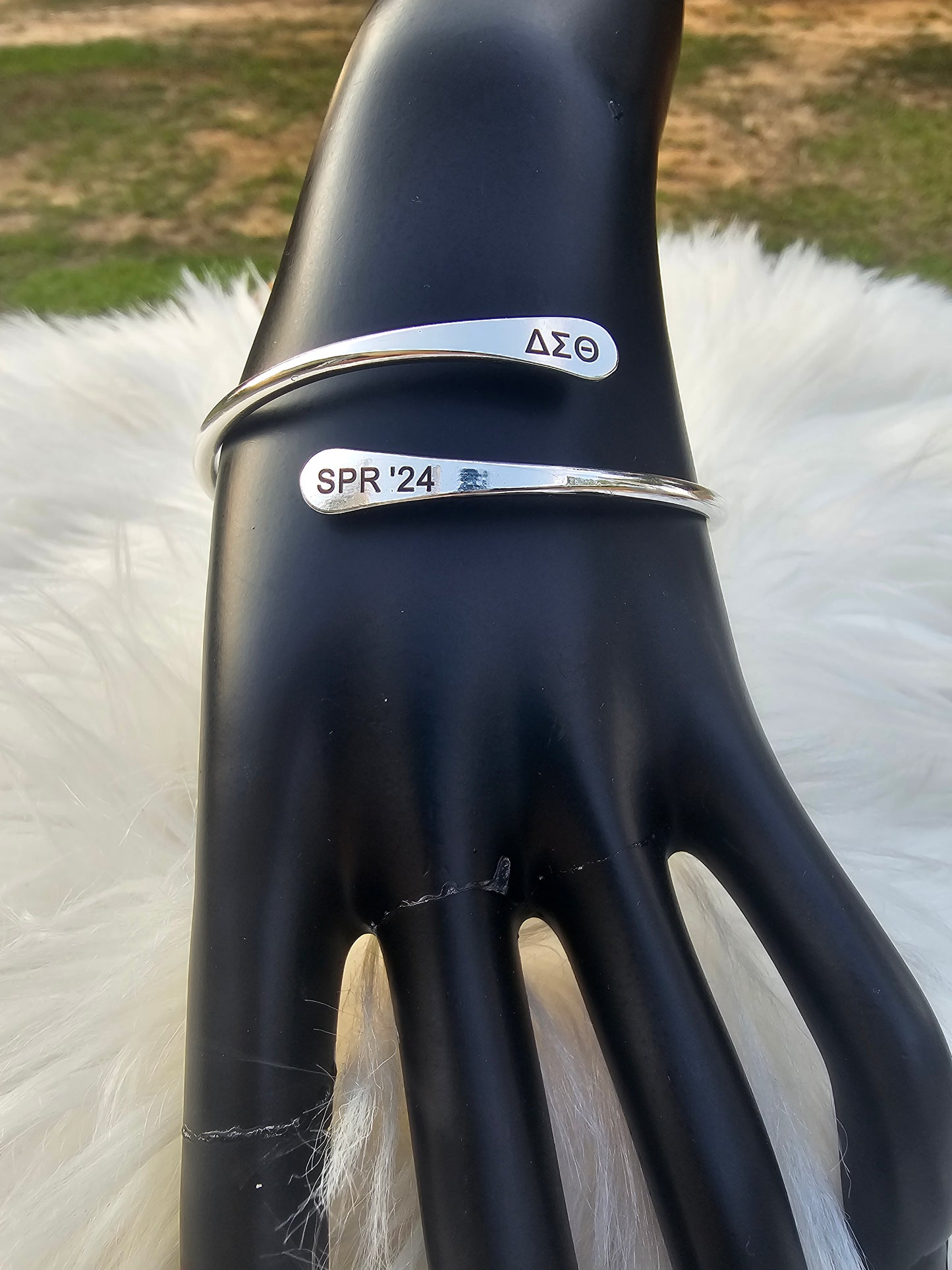 Delta Spring 2024 Adjustable Cuff Bracelet - HBCU Bracelet Delta Sigma Theta Bracelet - DST - Spring 2024 - Sorority Jewelry