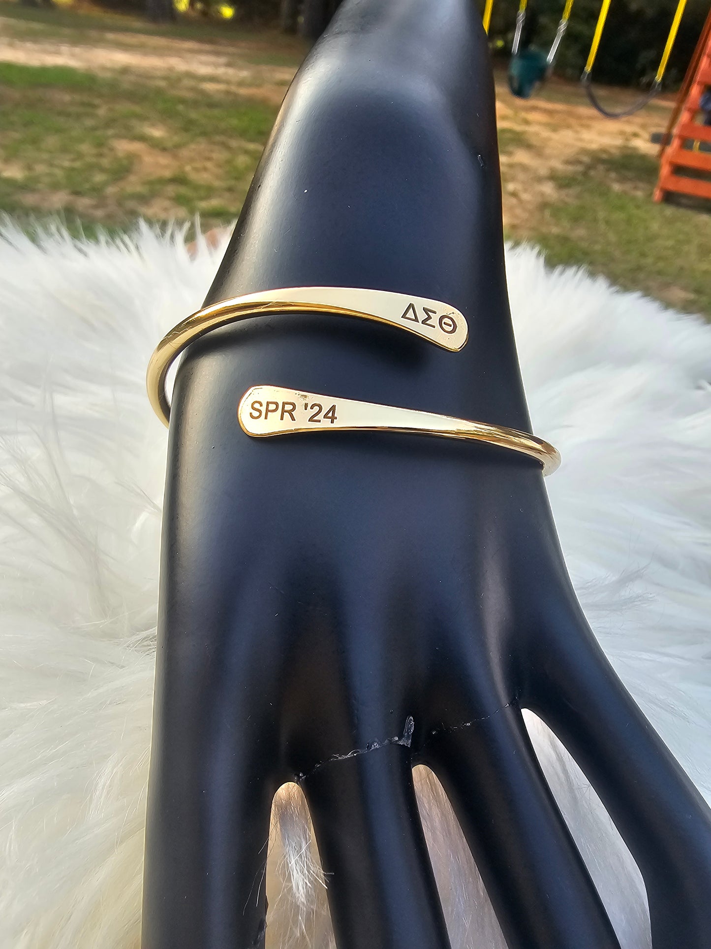 Delta Spring 2024 Adjustable Cuff Bracelet - HBCU Bracelet Delta Sigma Theta Bracelet - DST - Spring 2024 - Sorority Jewelry
