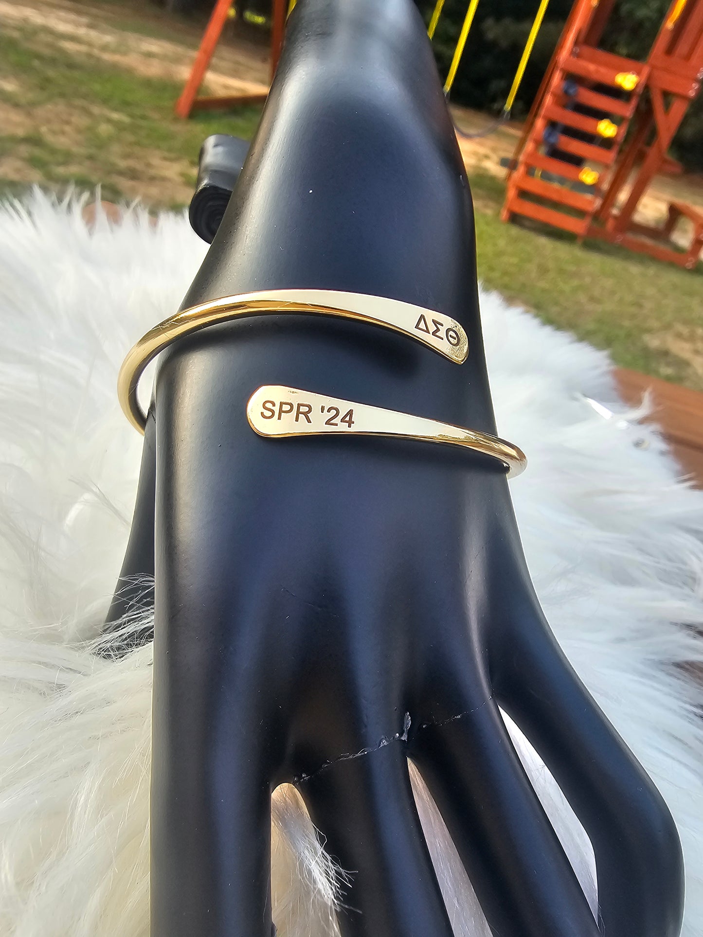 Delta Spring 2024 Adjustable Cuff Bracelet - HBCU Bracelet Delta Sigma Theta Bracelet - DST - Spring 2024 - Sorority Jewelry