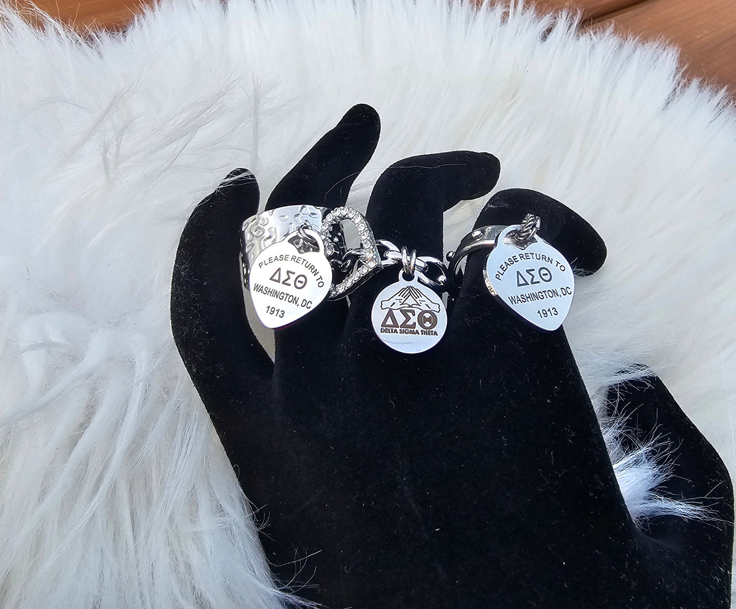 Delta Sigma Theta Adjustable Ring - DST Ring - Delta Ring - Sorority Jewelry - 1913 Ring - Sorority Ring
