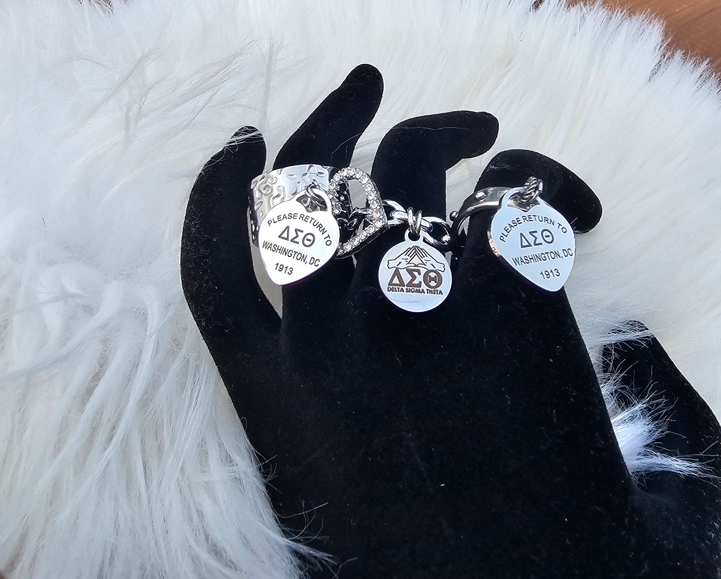 Delta Sigma Theta Adjustable Ring - DST Ring - Delta Ring - Sorority Jewelry - 1913 Ring - Sorority Ring