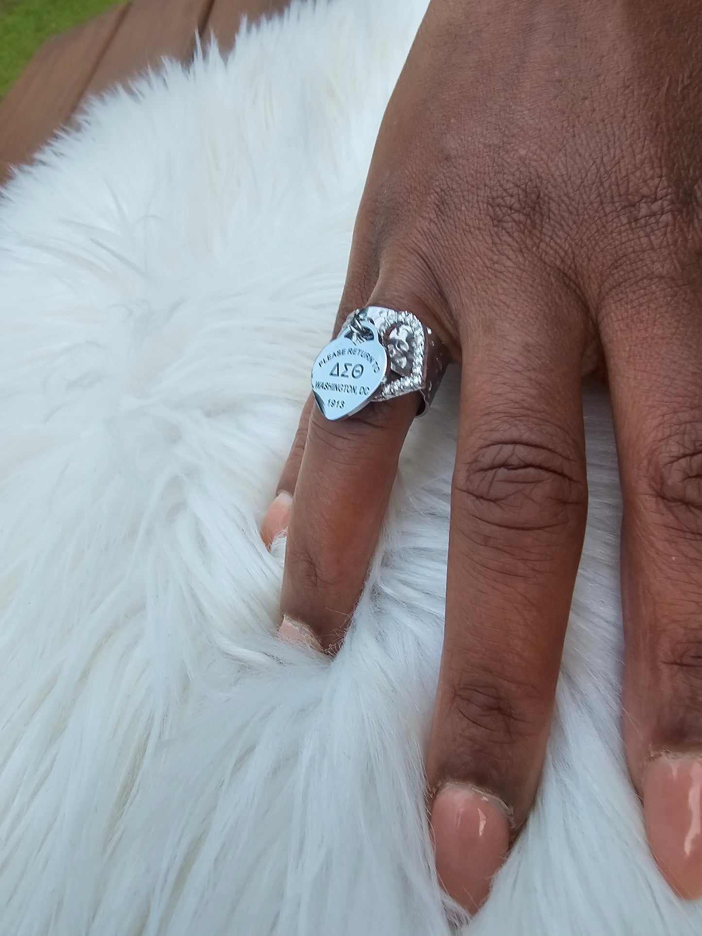 Delta Sigma Theta Adjustable Ring - DST Ring - Delta Ring - Sorority Jewelry - 1913 Ring - Sorority Ring