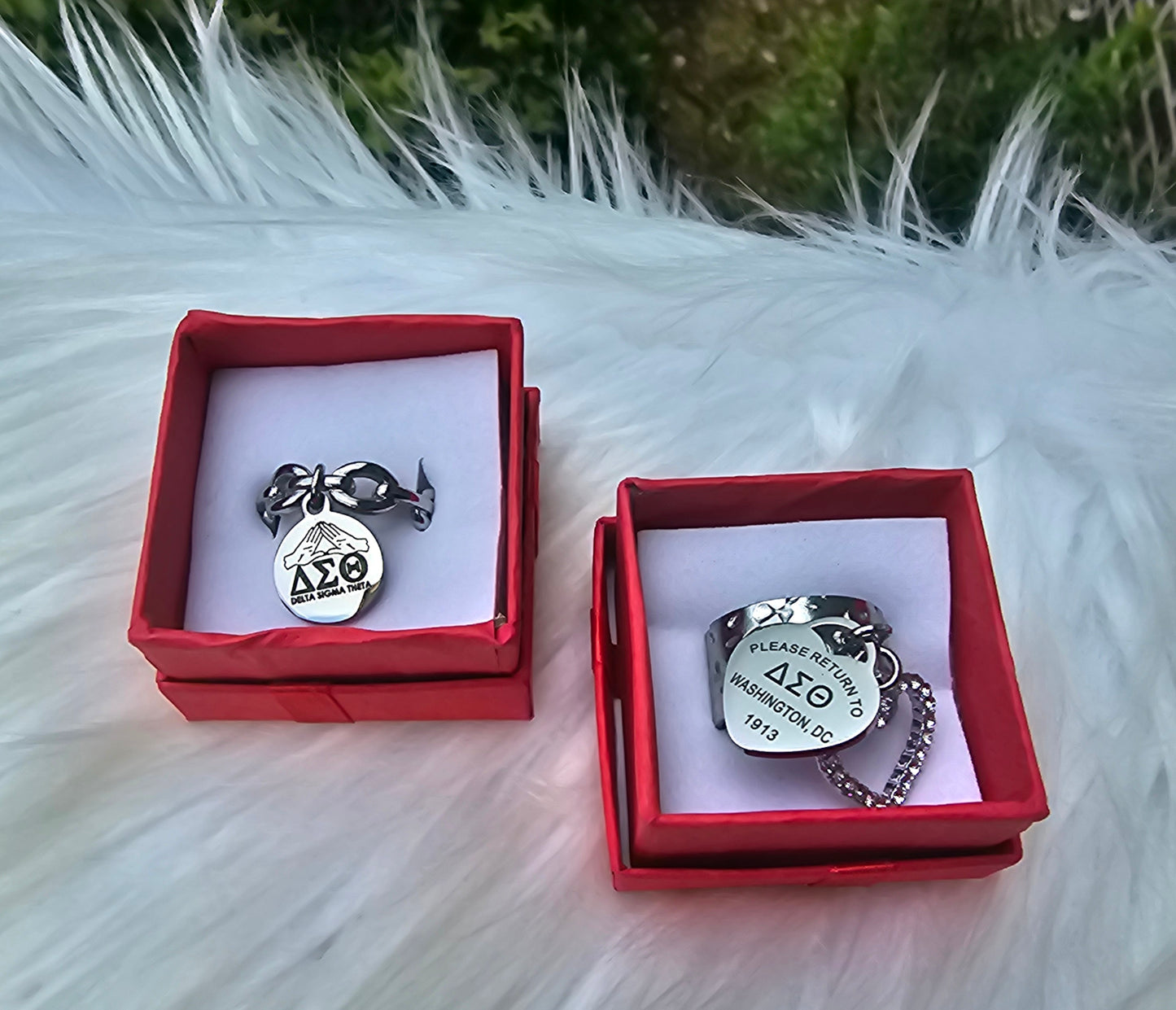 Delta Sigma Theta Adjustable Ring - DST Ring - Delta Ring - Sorority Jewelry - 1913 Ring - Sorority Ring