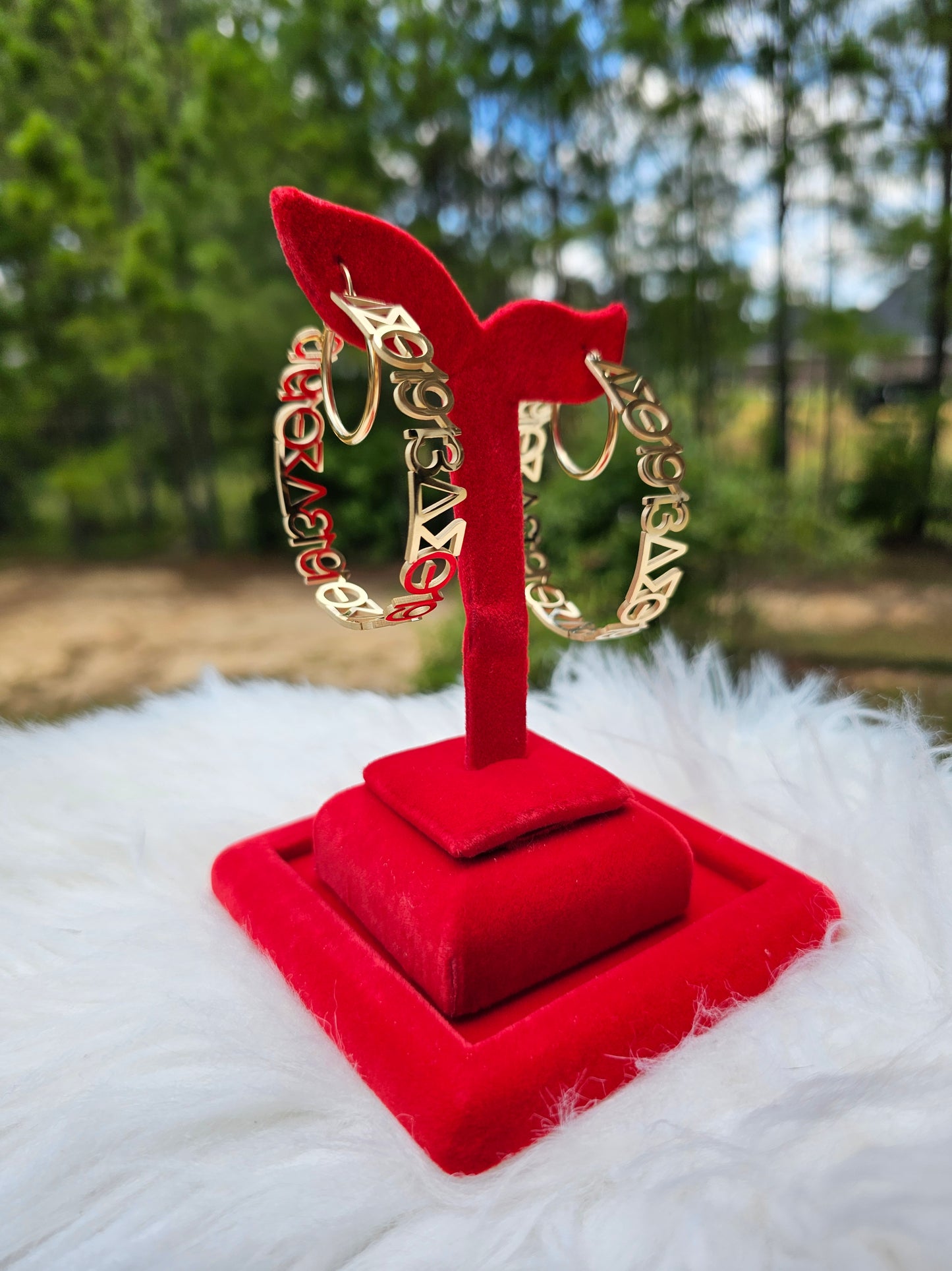 Delta Sigma Theta Greek Letter 1913 Sorority Earrings