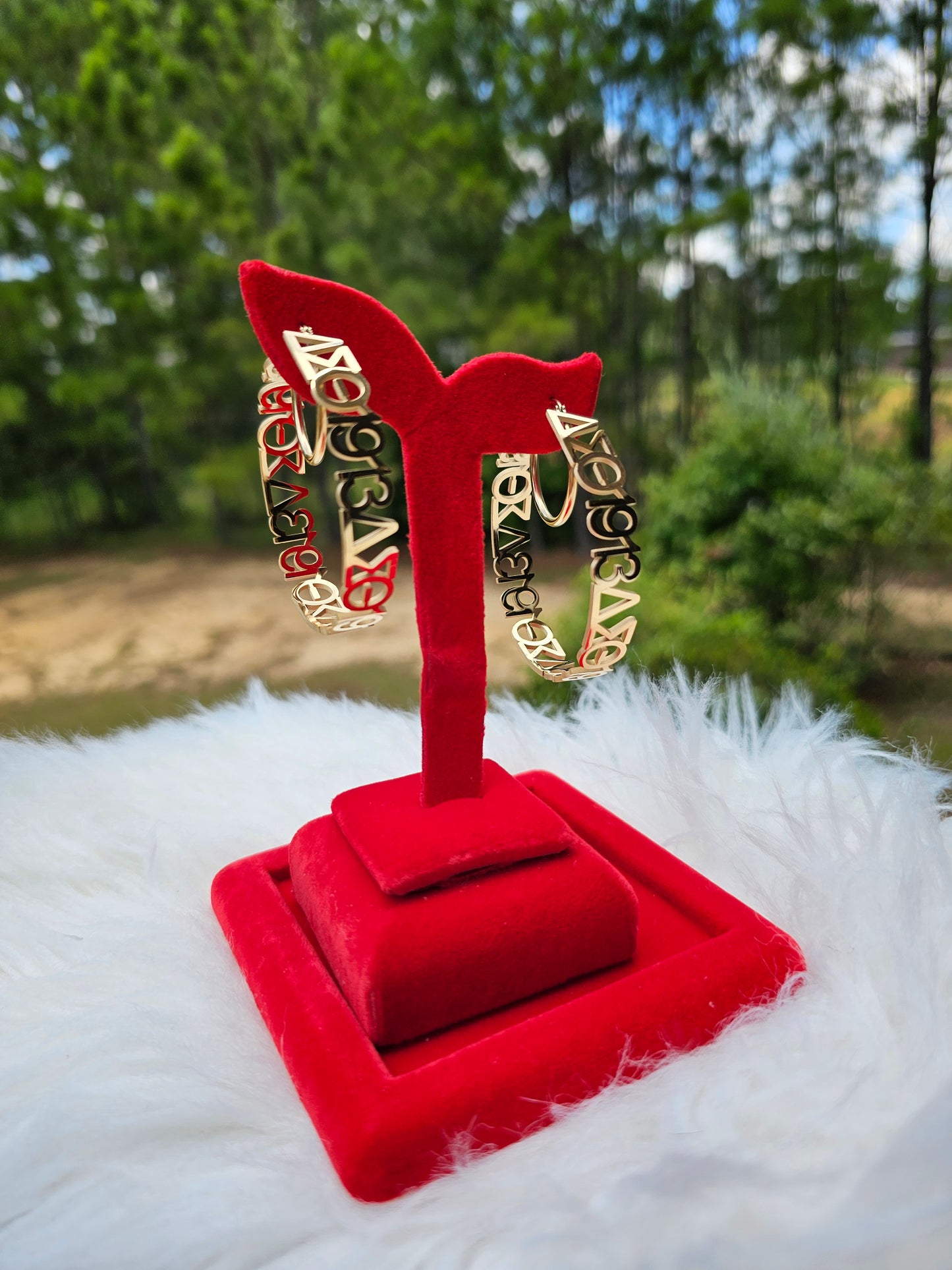 Delta Sigma Theta Greek Letter 1913 Sorority Earrings