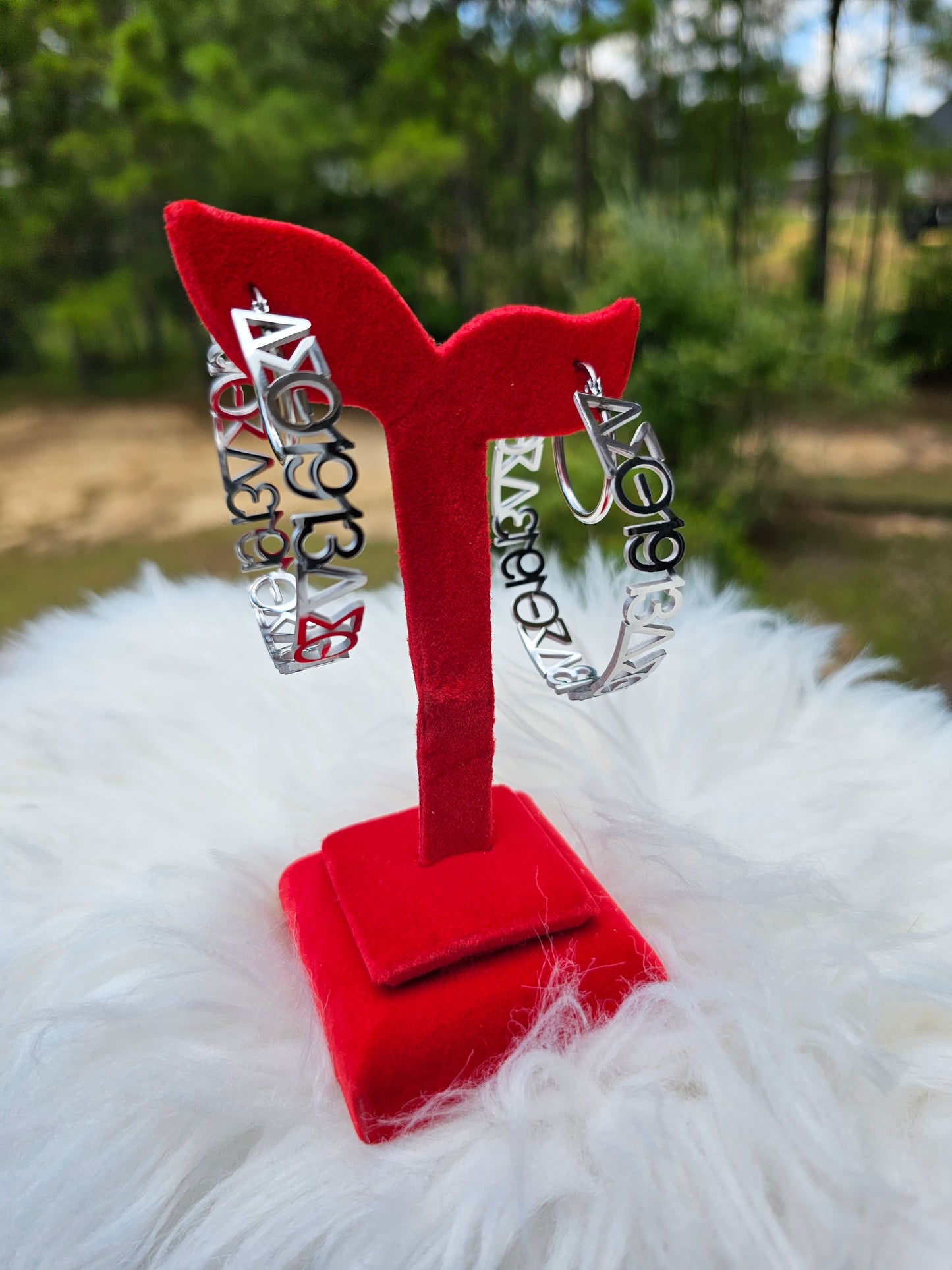 Delta Sigma Theta Greek Letter 1913 Sorority Earrings