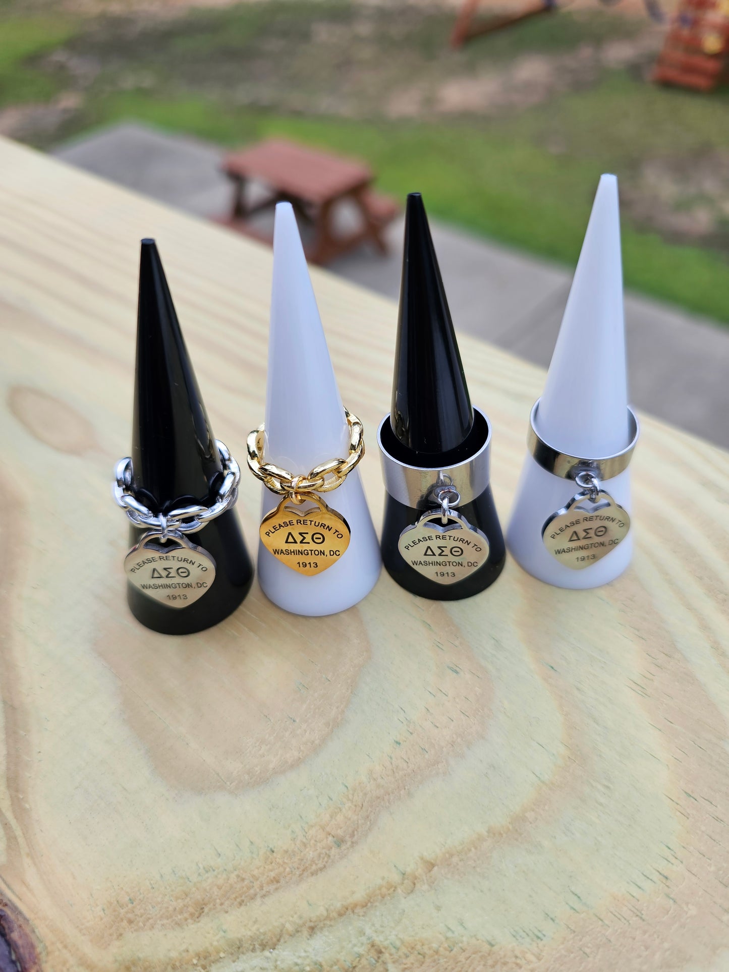 Delta Sigma Theta Adjustable Ring - DST Ring - Delta Ring - Sorority Jewelry - 1913 Ring - Sorority Ring