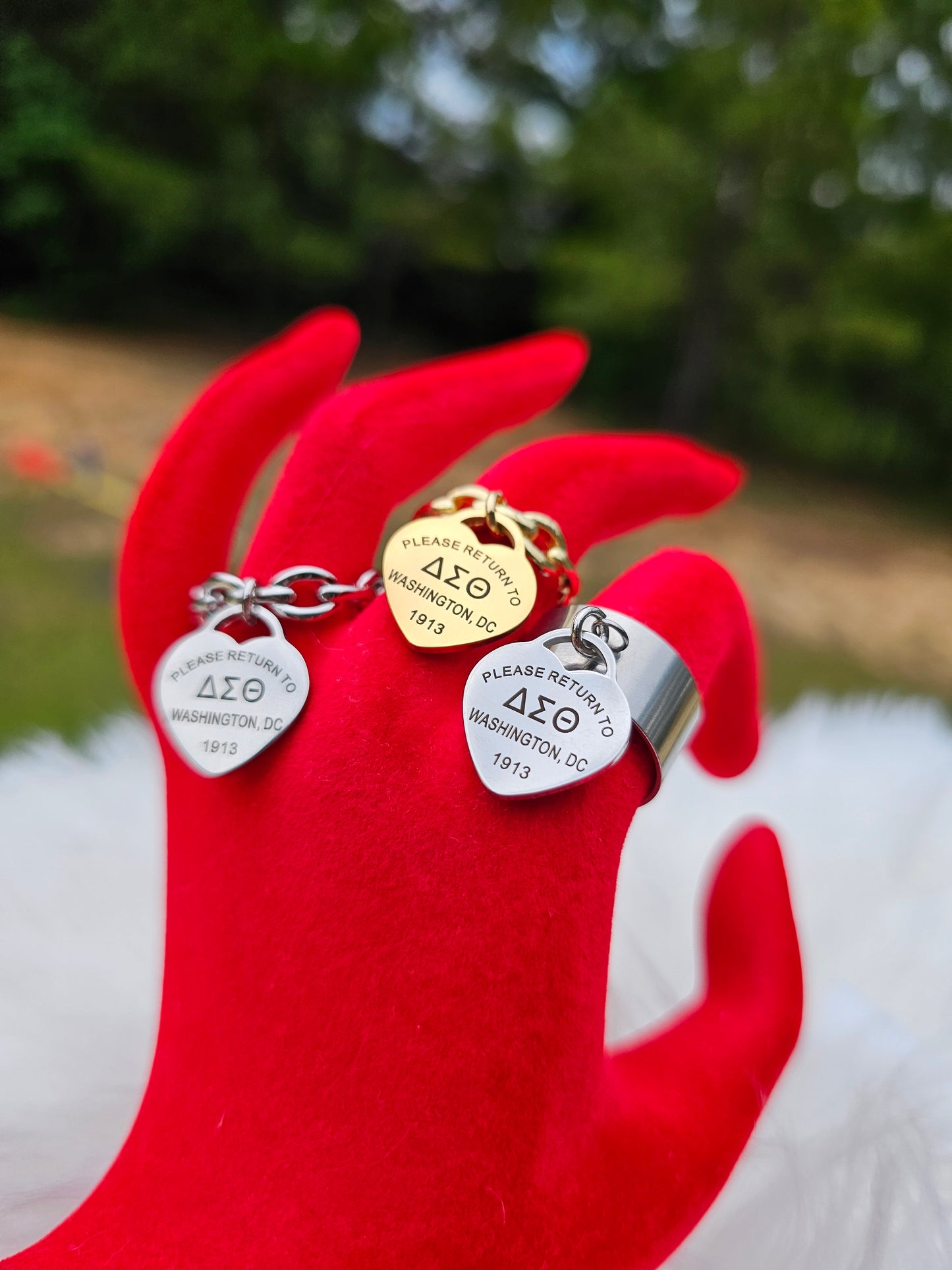 Delta Sigma Theta Adjustable Ring - DST Ring - Delta Ring - Sorority Jewelry - 1913 Ring - Sorority Ring
