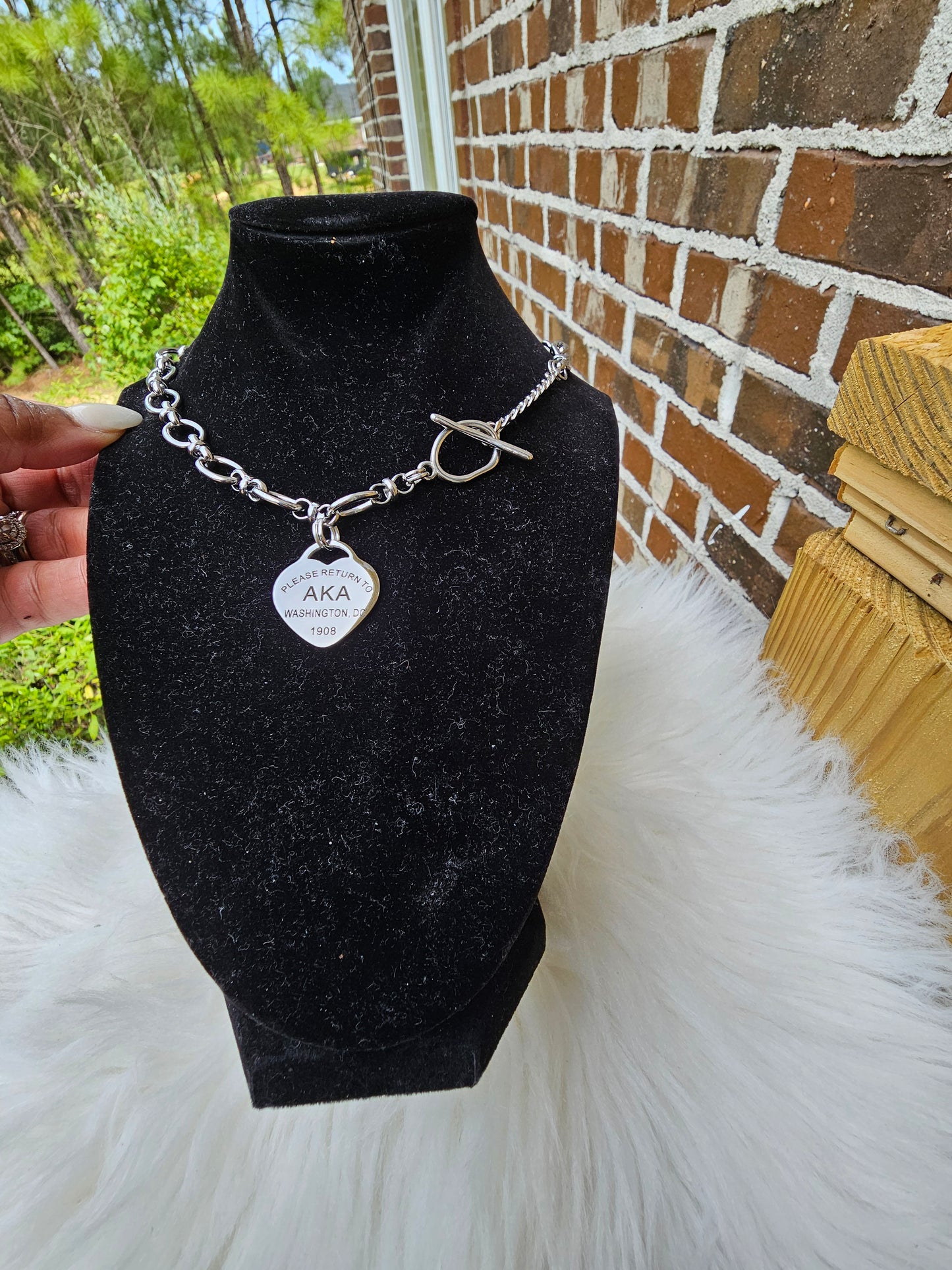 Tiffany Inspired AKA Sorority Necklaces Available In Silver