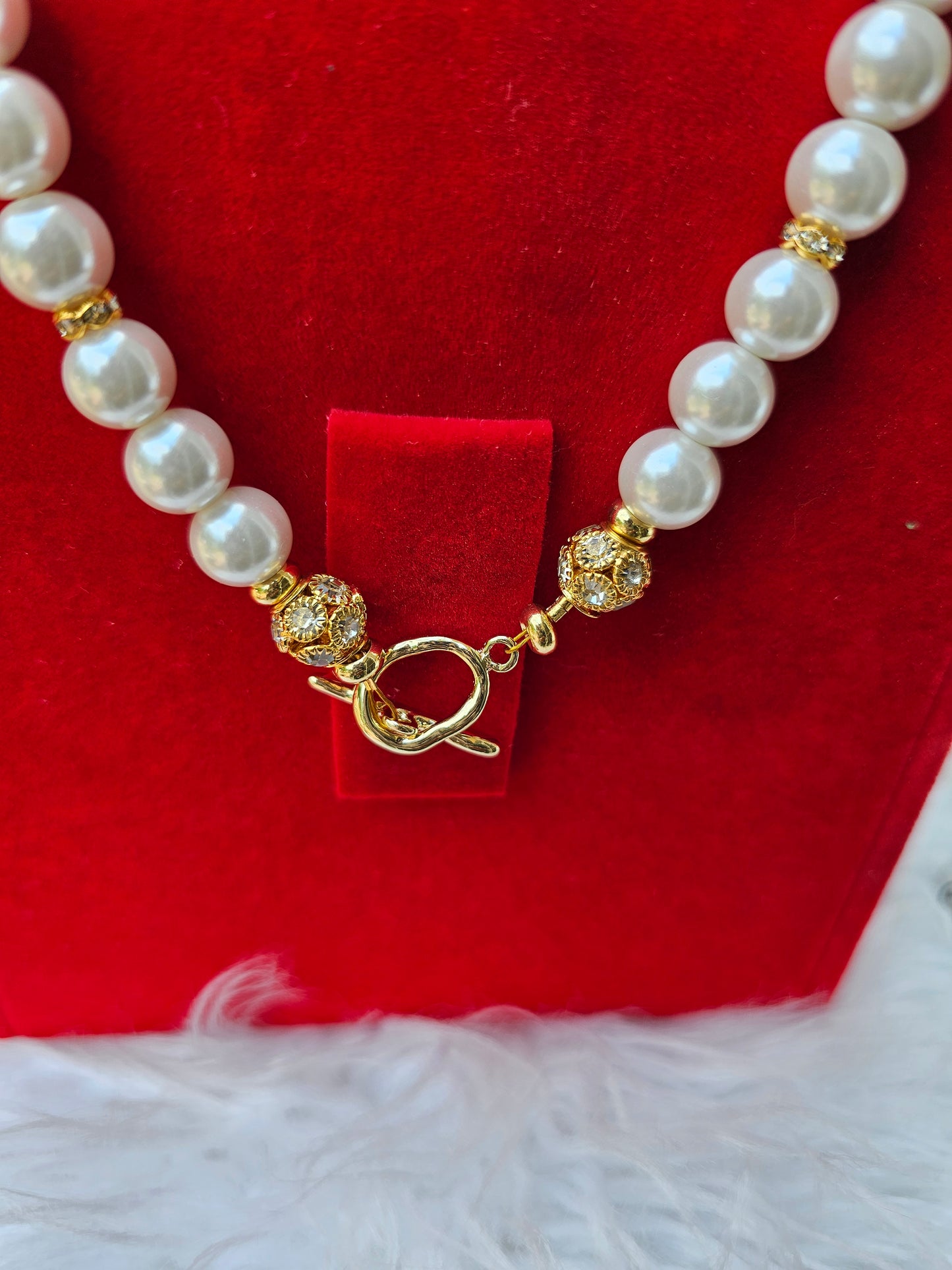 Delta Sigma Theta Beaded Pearl Sorority Necklaces Available in Gold & Silver