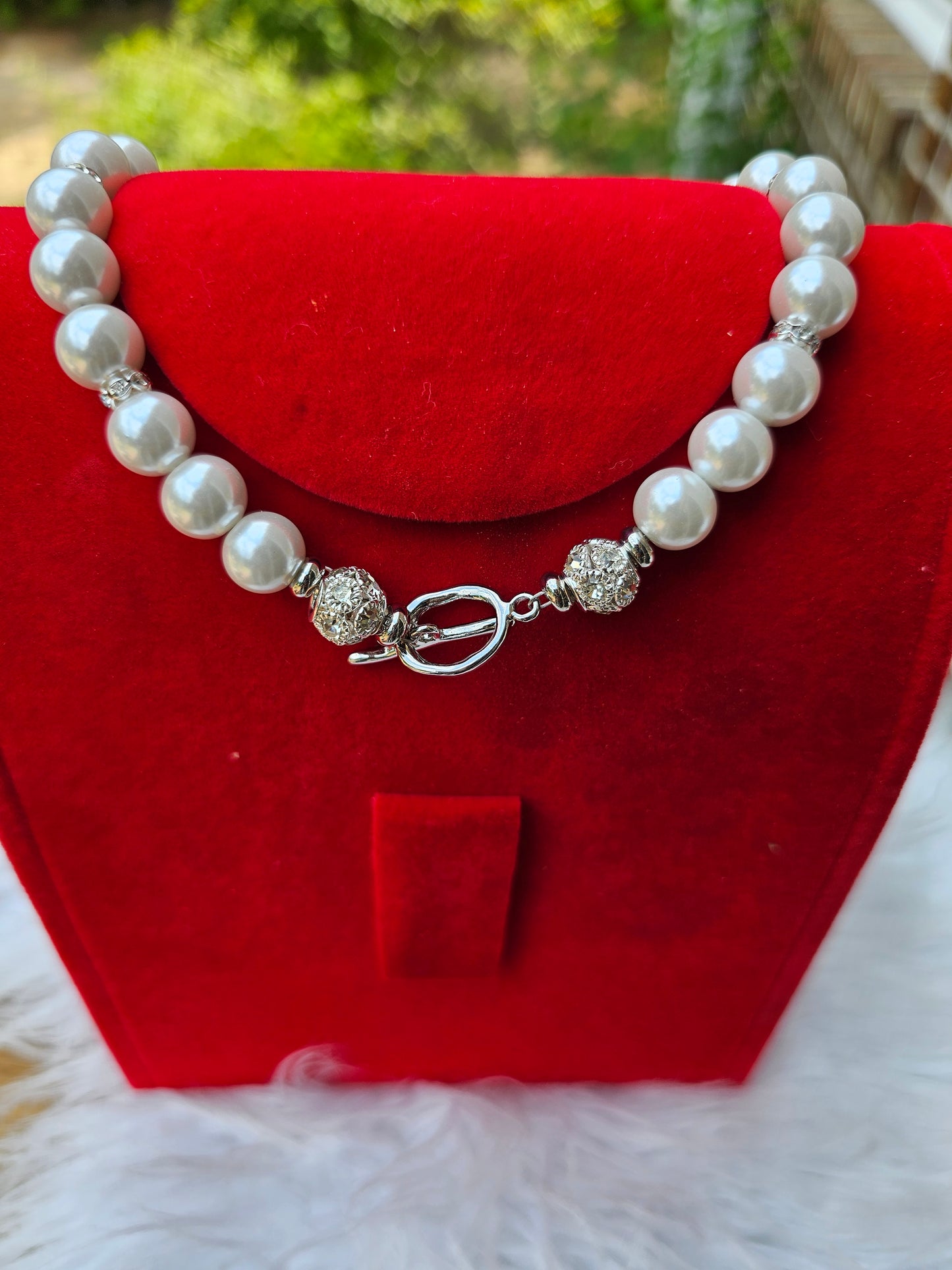 Delta Sigma Theta Beaded Pearl Sorority Necklaces Available in Gold & Silver