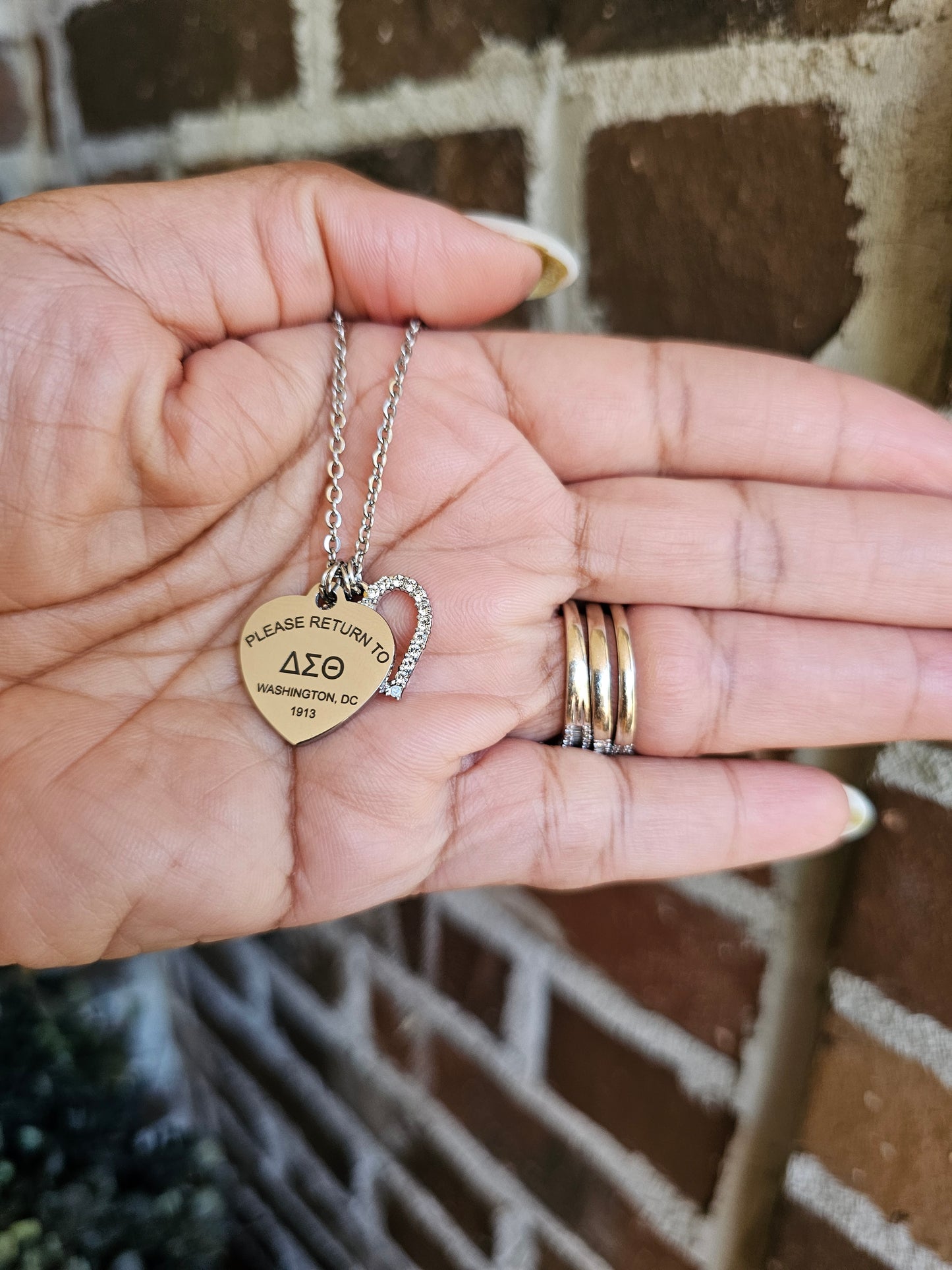 Tiffany Inspired Delta Sigma Theta Sorority Necklaces