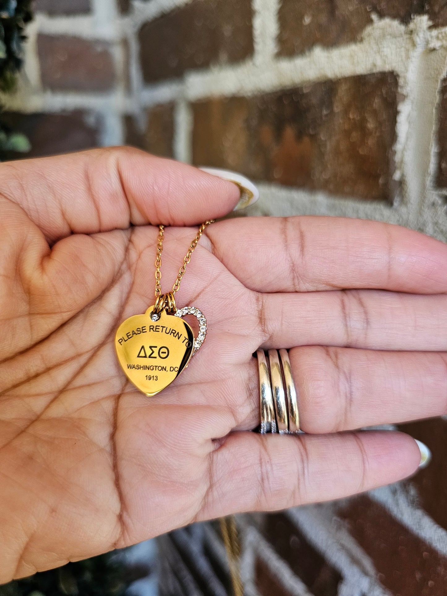 Tiffany Inspired Delta Sigma Theta Sorority Necklaces