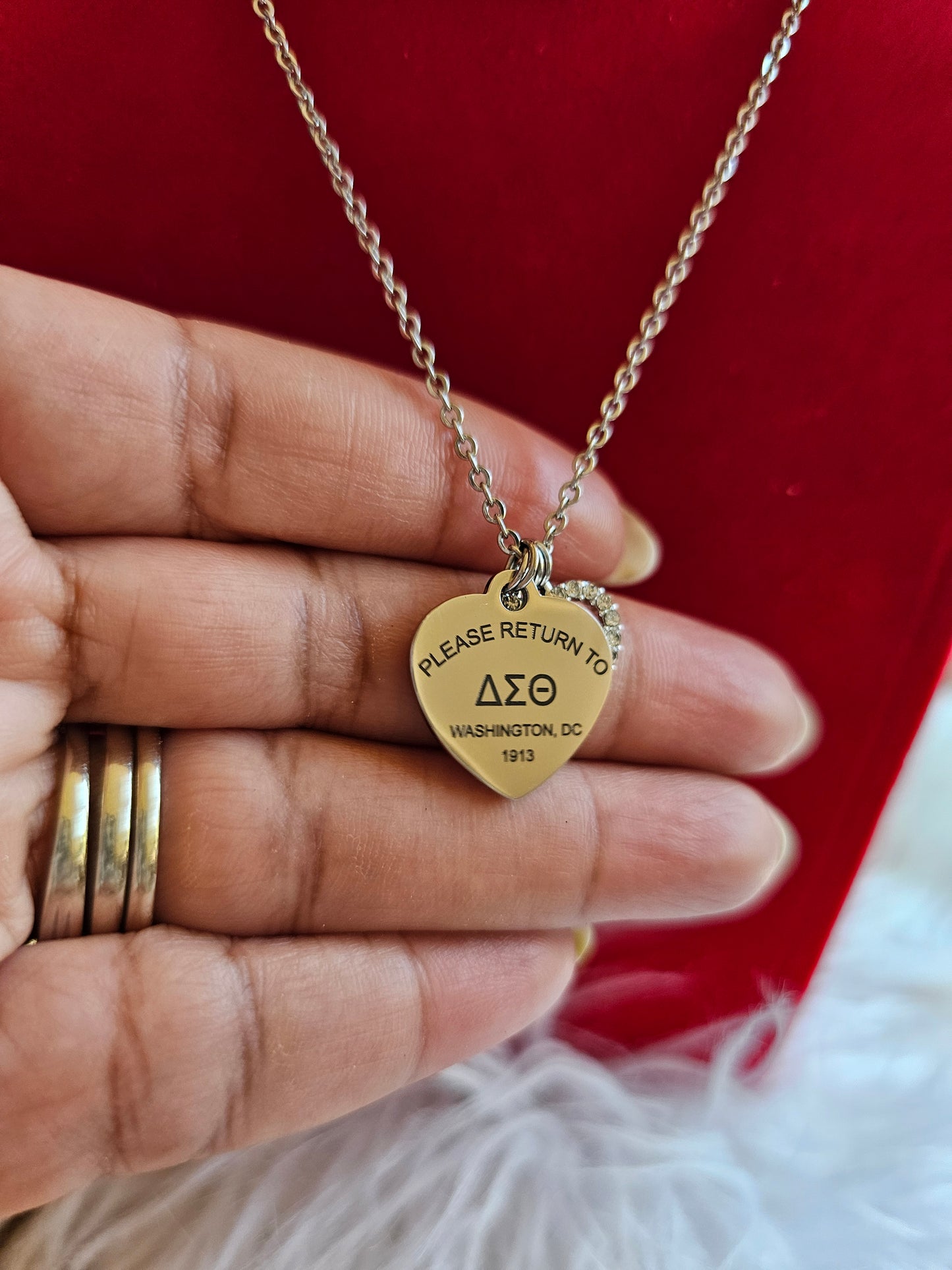 Tiffany Inspired Delta Sigma Theta Sorority Necklaces