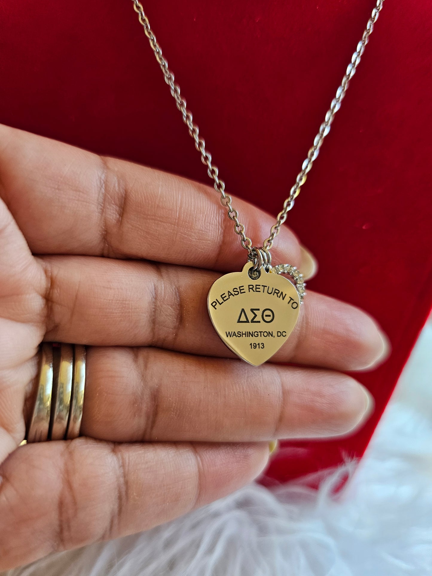 Tiffany Inspired Delta Sigma Theta Sorority Necklaces