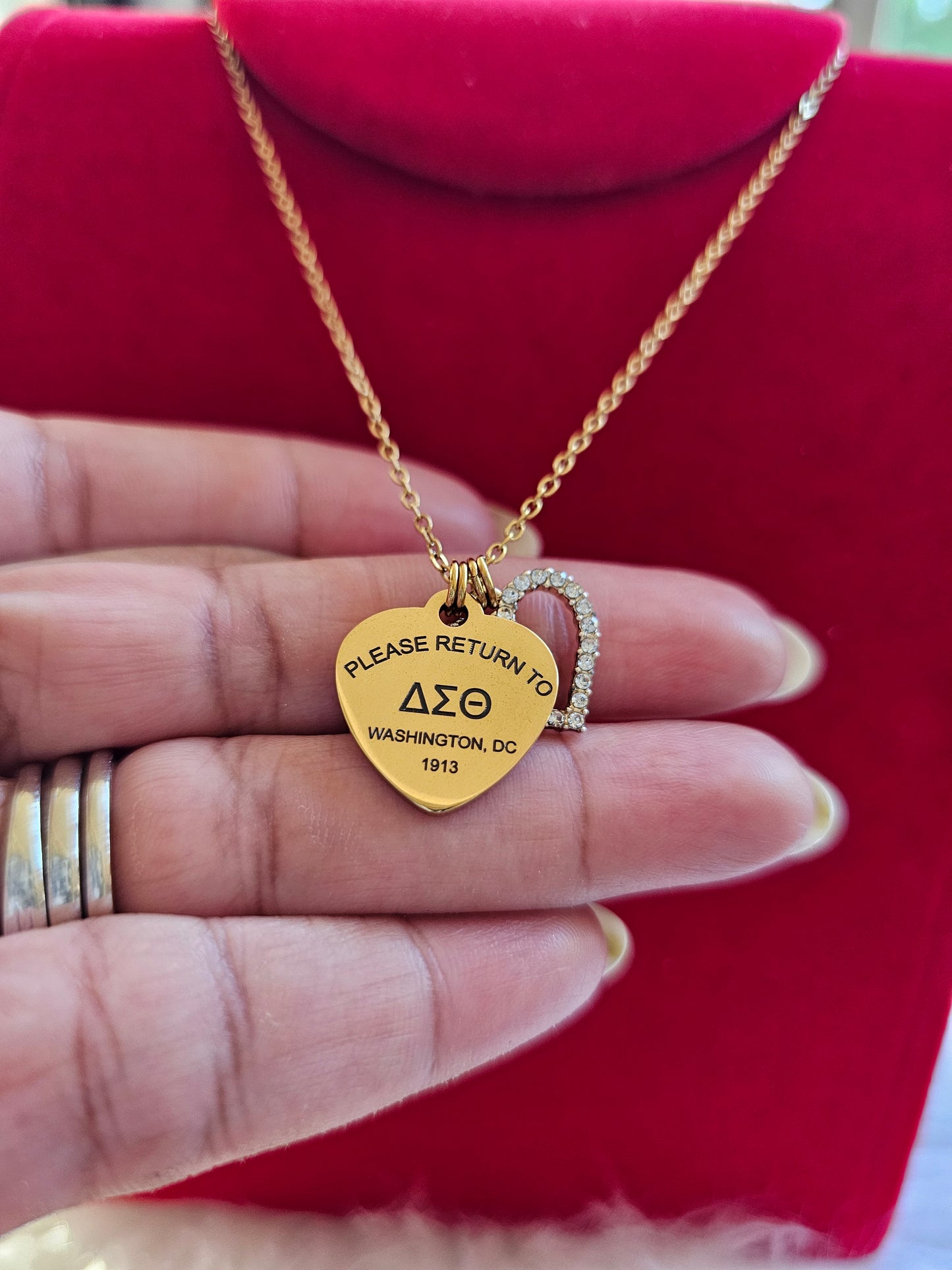 Tiffany Inspired Delta Sigma Theta Sorority Necklaces