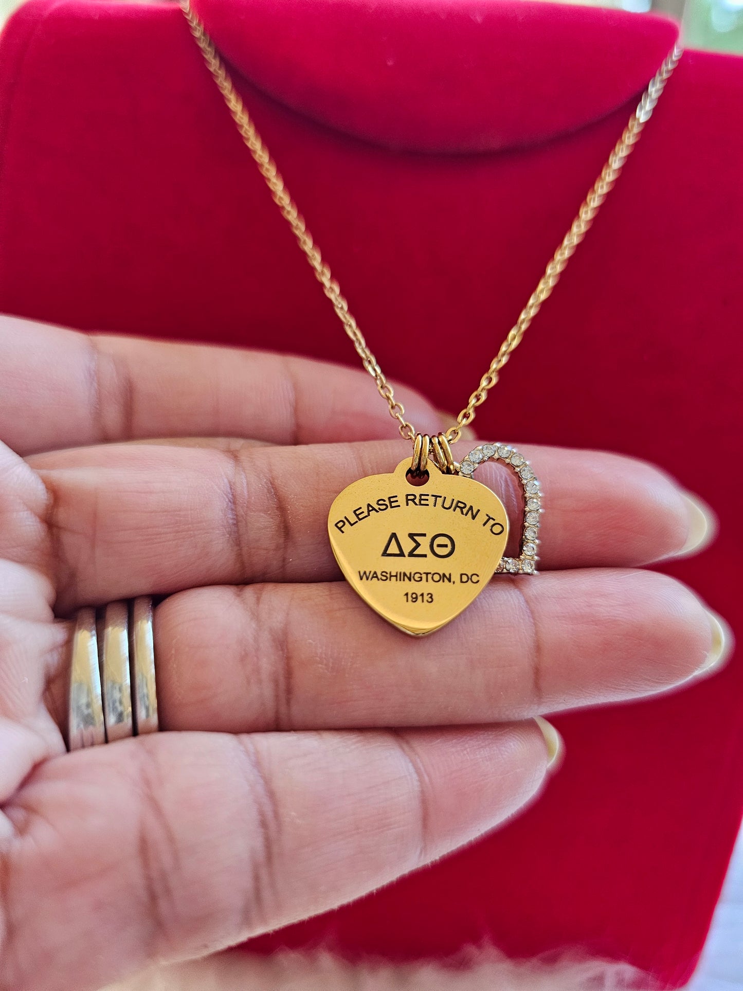 Tiffany Inspired Delta Sigma Theta Sorority Necklaces