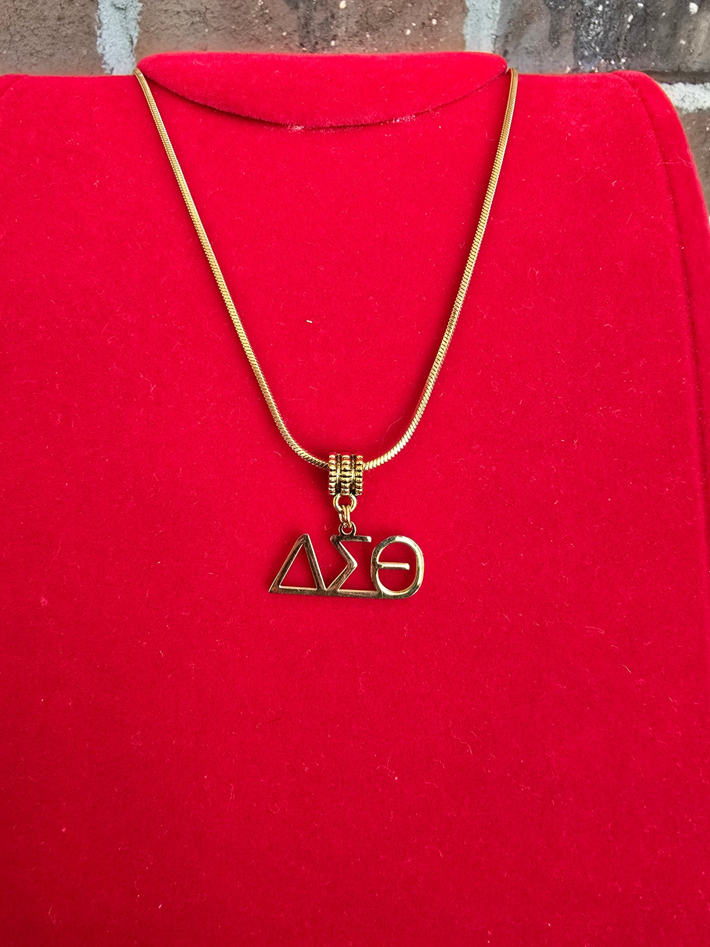 Delta Sigma Theta Greek Letter 1913 Sorority Necklace Available in Silver and Gold