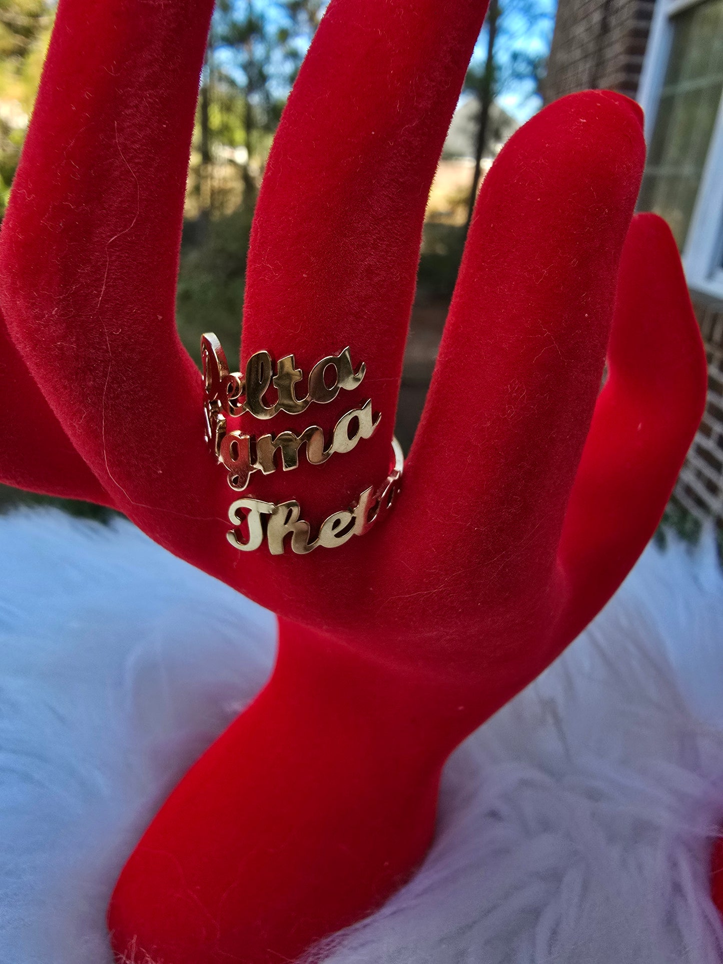 Delta Sigma Theta Script Adjustable Ring - DST Ring - Delta Ring - Sorority Jewelry - 1913 Ring - Sorority Ring