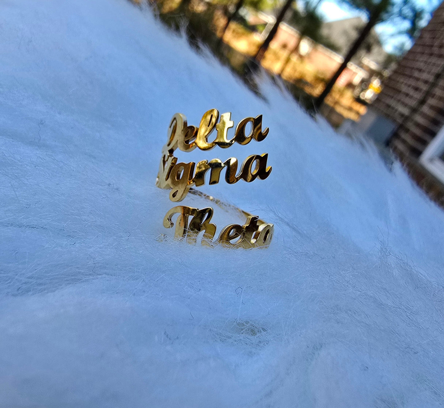 Delta Sigma Theta Script Adjustable Ring - DST Ring - Delta Ring - Sorority Jewelry - 1913 Ring - Sorority Ring