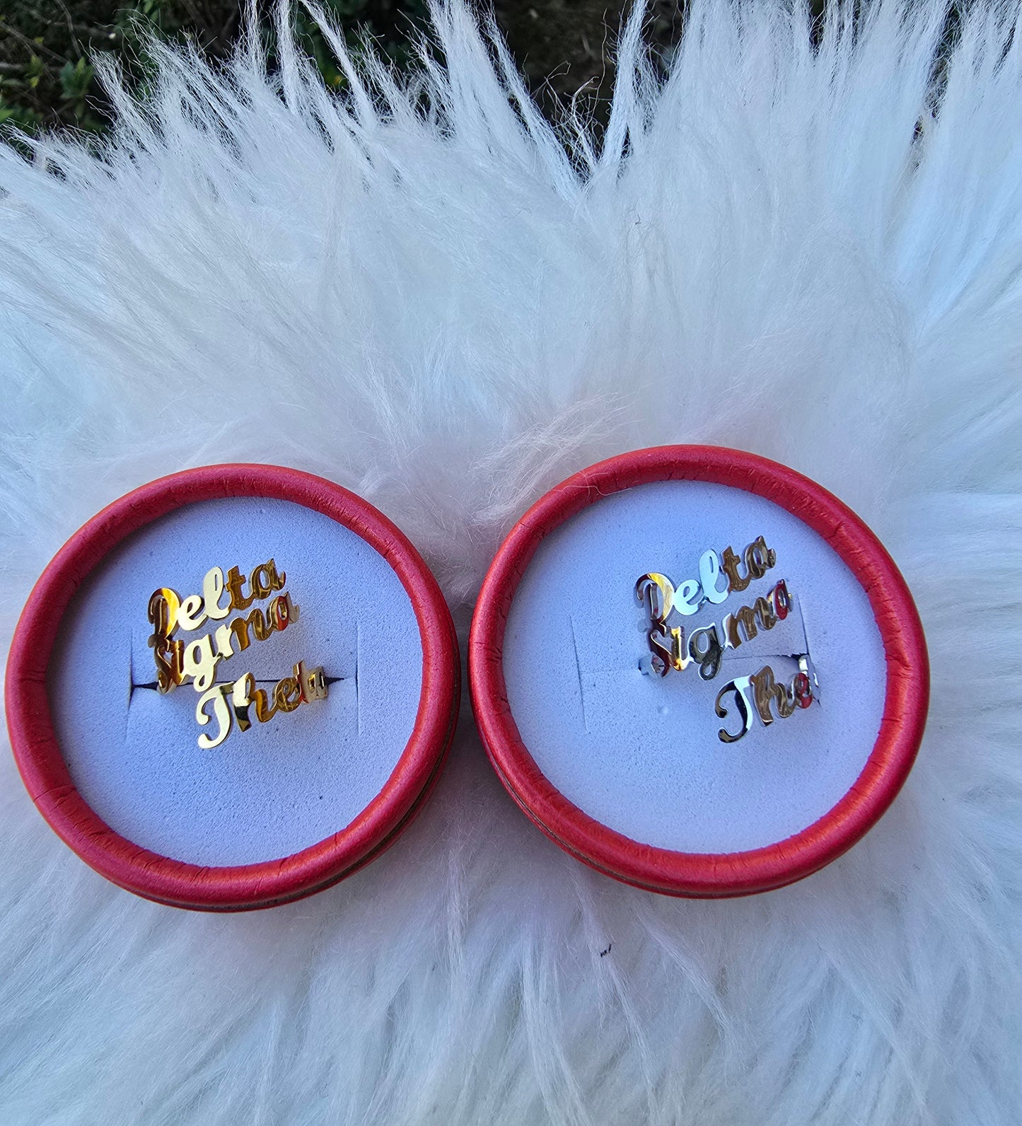 Delta Sigma Theta Script Adjustable Ring - DST Ring - Delta Ring - Sorority Jewelry - 1913 Ring - Sorority Ring