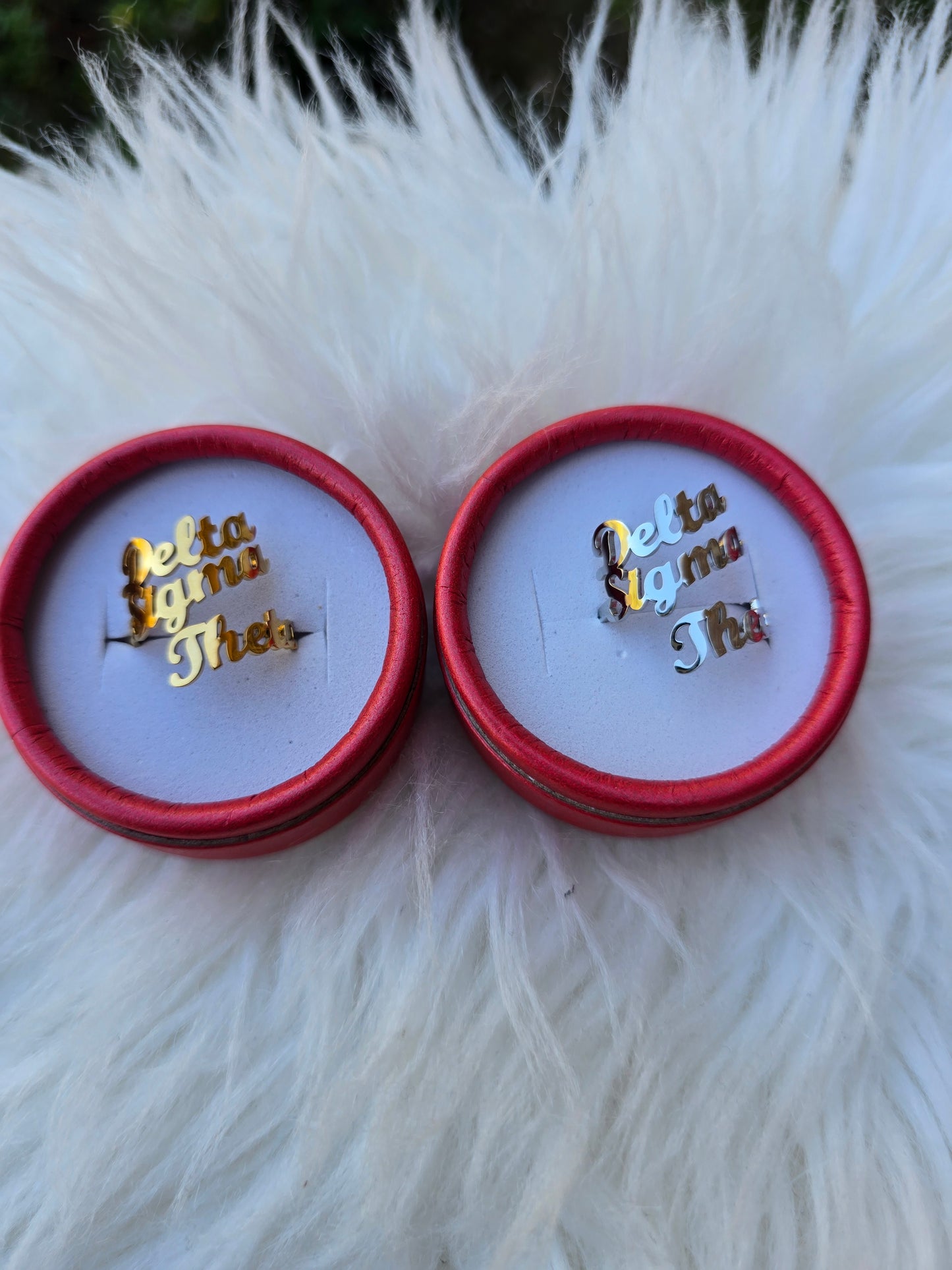 Delta Sigma Theta Script Adjustable Ring - DST Ring - Delta Ring - Sorority Jewelry - 1913 Ring - Sorority Ring