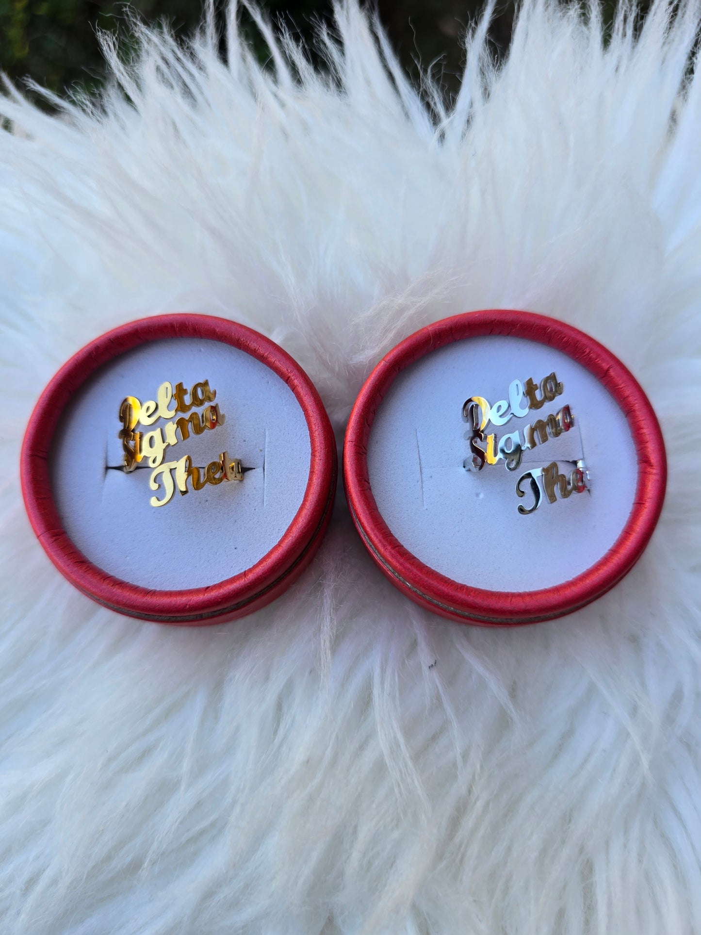 Delta Sigma Theta Script Adjustable Ring - DST Ring - Delta Ring - Sorority Jewelry - 1913 Ring - Sorority Ring
