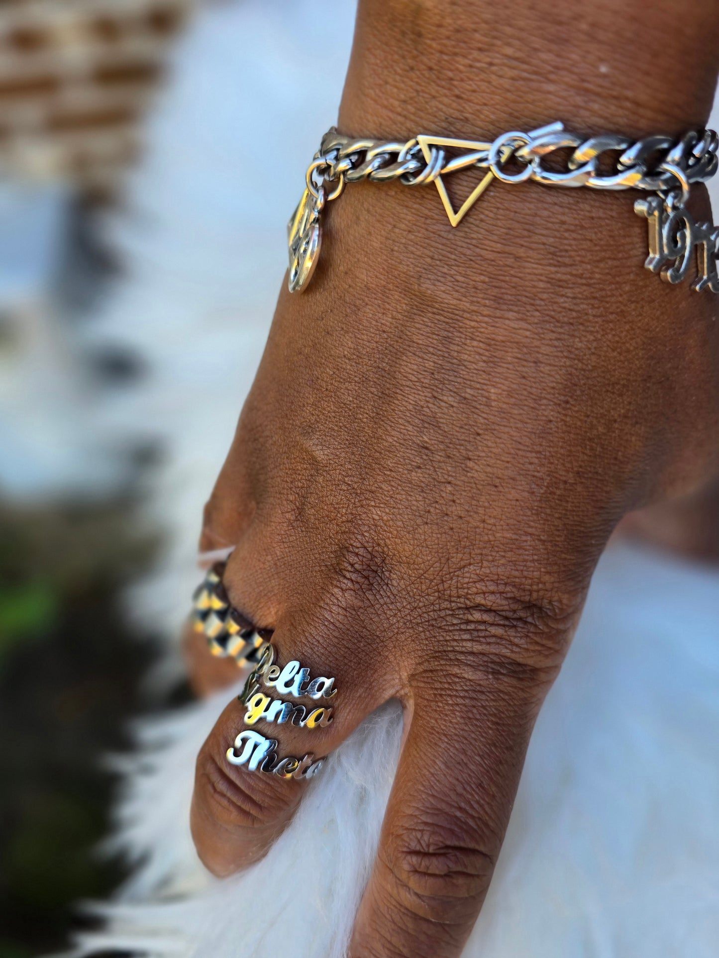 Delta Sigma Theta Script Adjustable Ring - DST Ring - Delta Ring - Sorority Jewelry - 1913 Ring - Sorority Ring