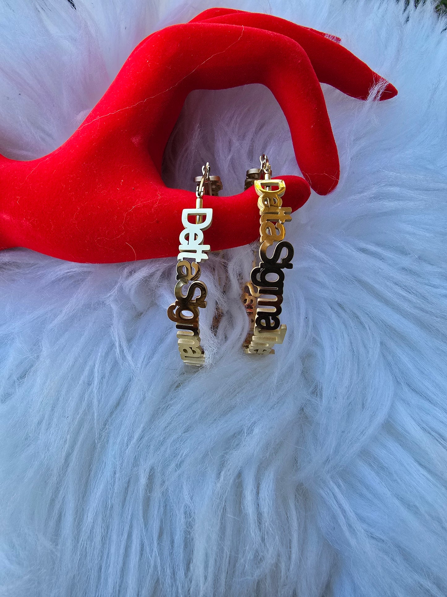 Delta Sigma Theta Script 1913 Sorority Earrings