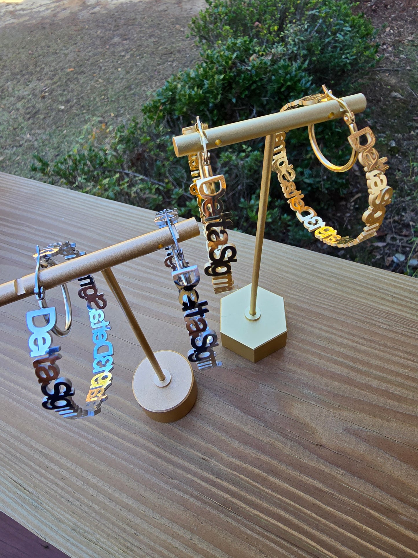 Delta Sigma Theta Script 1913 Sorority Earrings