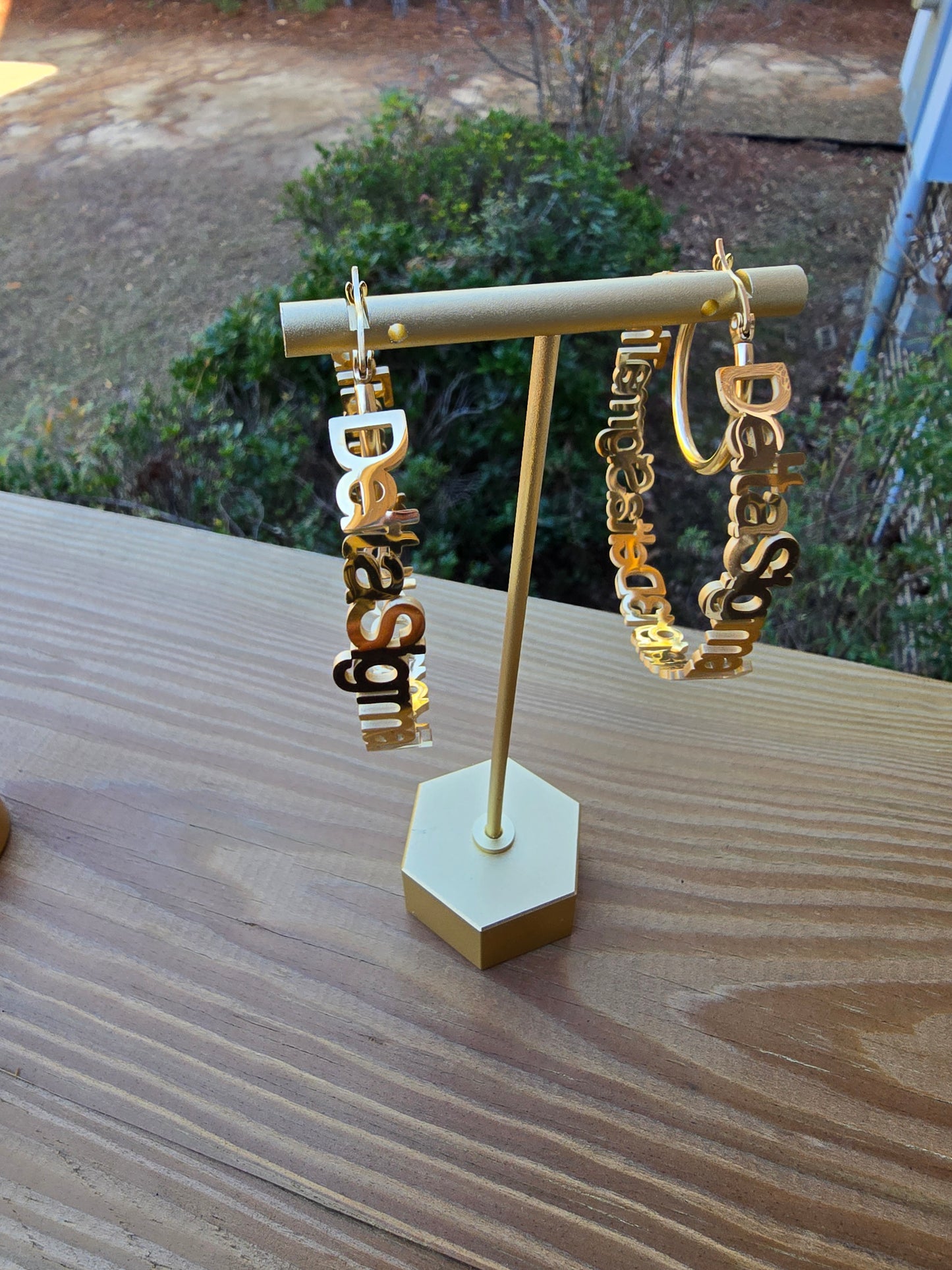 Delta Sigma Theta Script 1913 Sorority Earrings