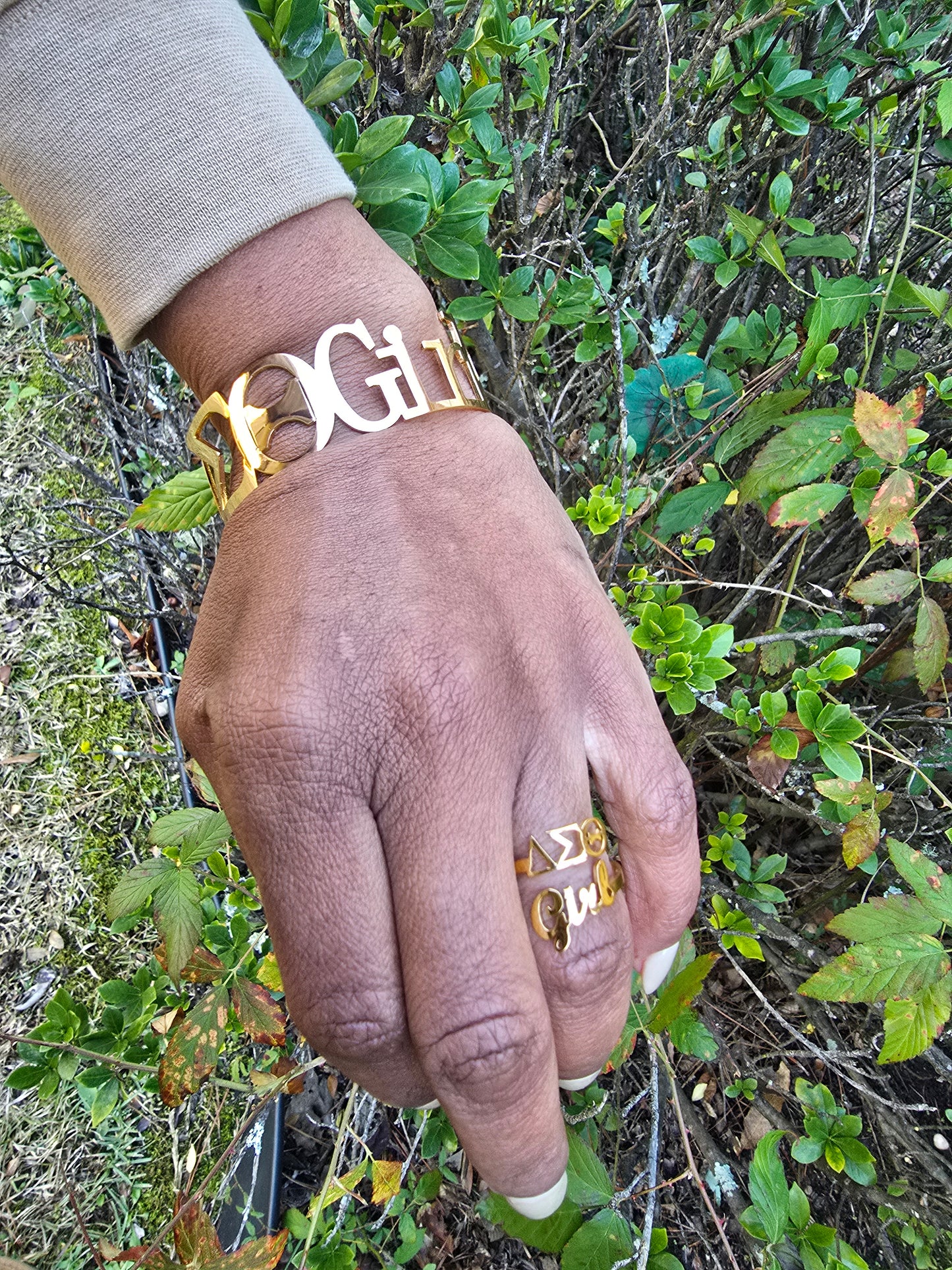Delta Girl Delta Sigma Theta Sorority Delta Girl Cuff Bracelet