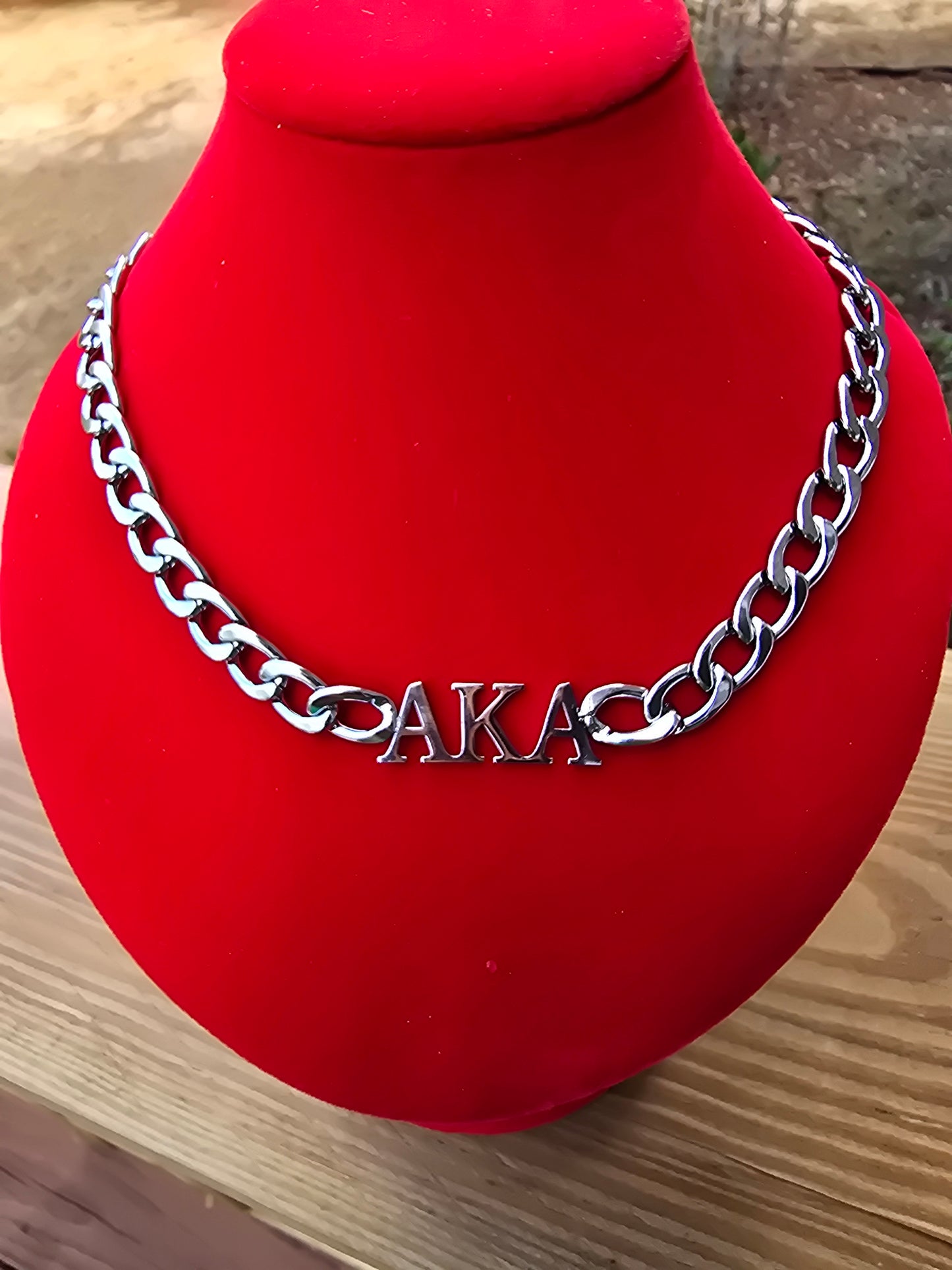 AKA 8mm Cuban Link - Sorority necklace - Alpha Kappa Alpha Jewelry - AKA gift - HBCU - Divine Nine Sororities